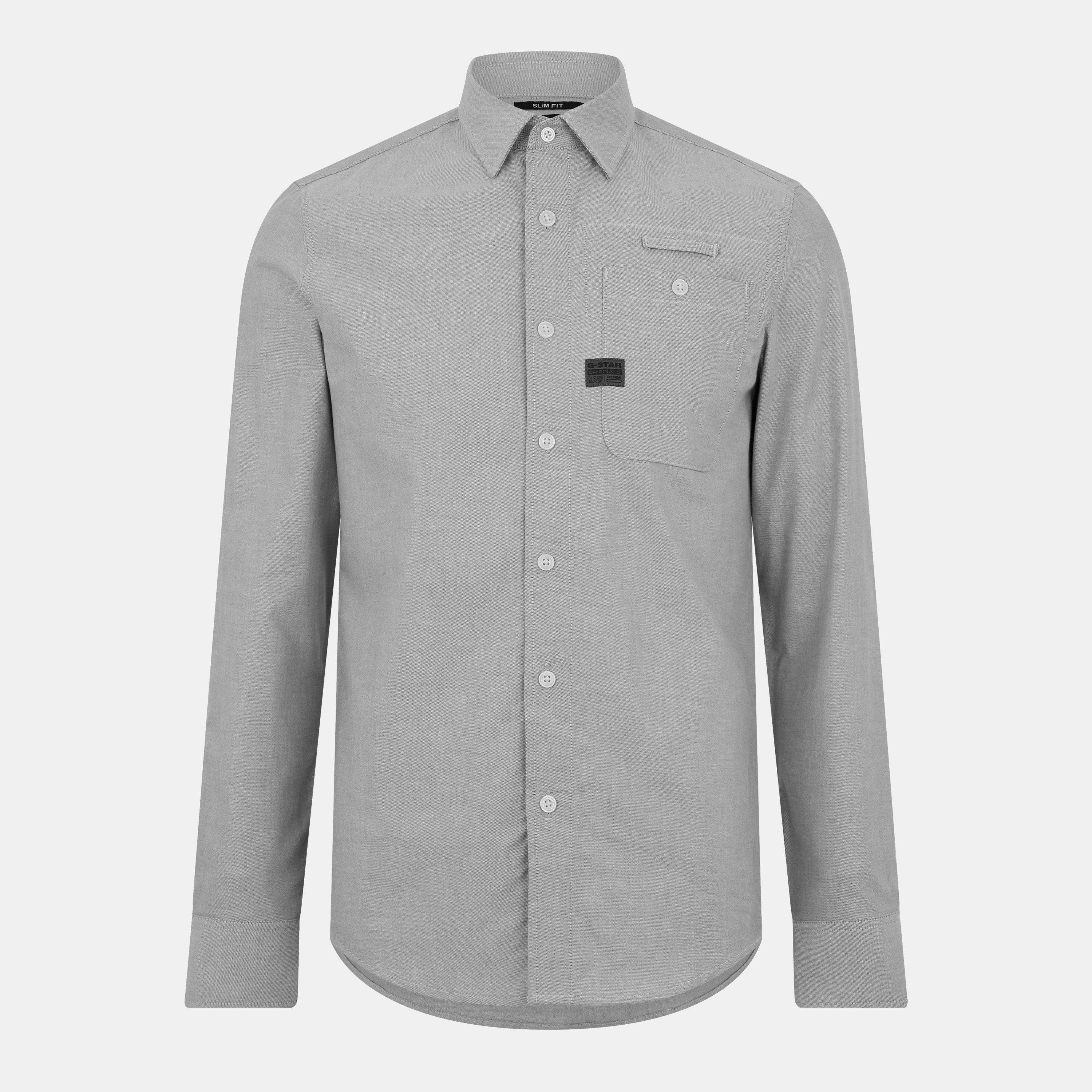 Gry/White - G Star - Bristum 2.0 Slim Shirt - 1