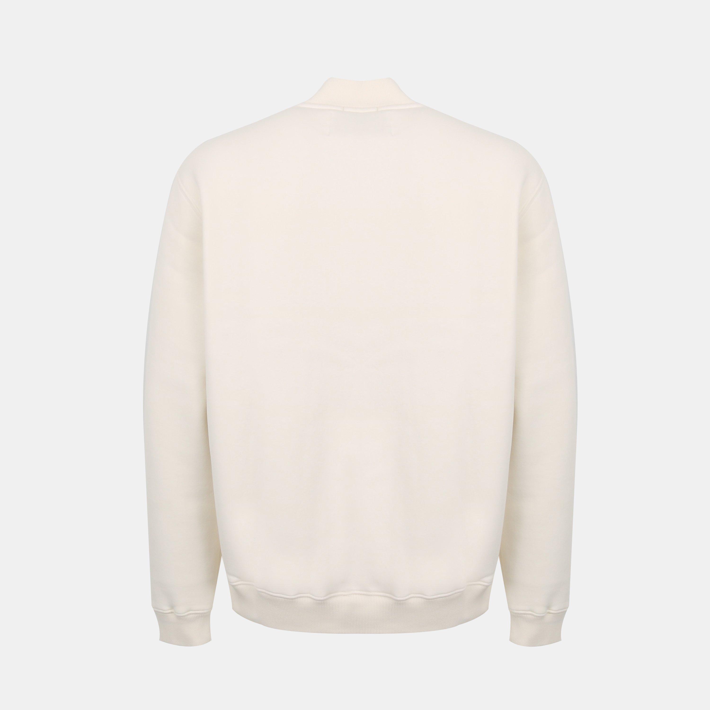 Knochenweiß - Jack Wills - Americano Cotton Long Sleeve Oversized Fit quarter Zip Fleece - 2