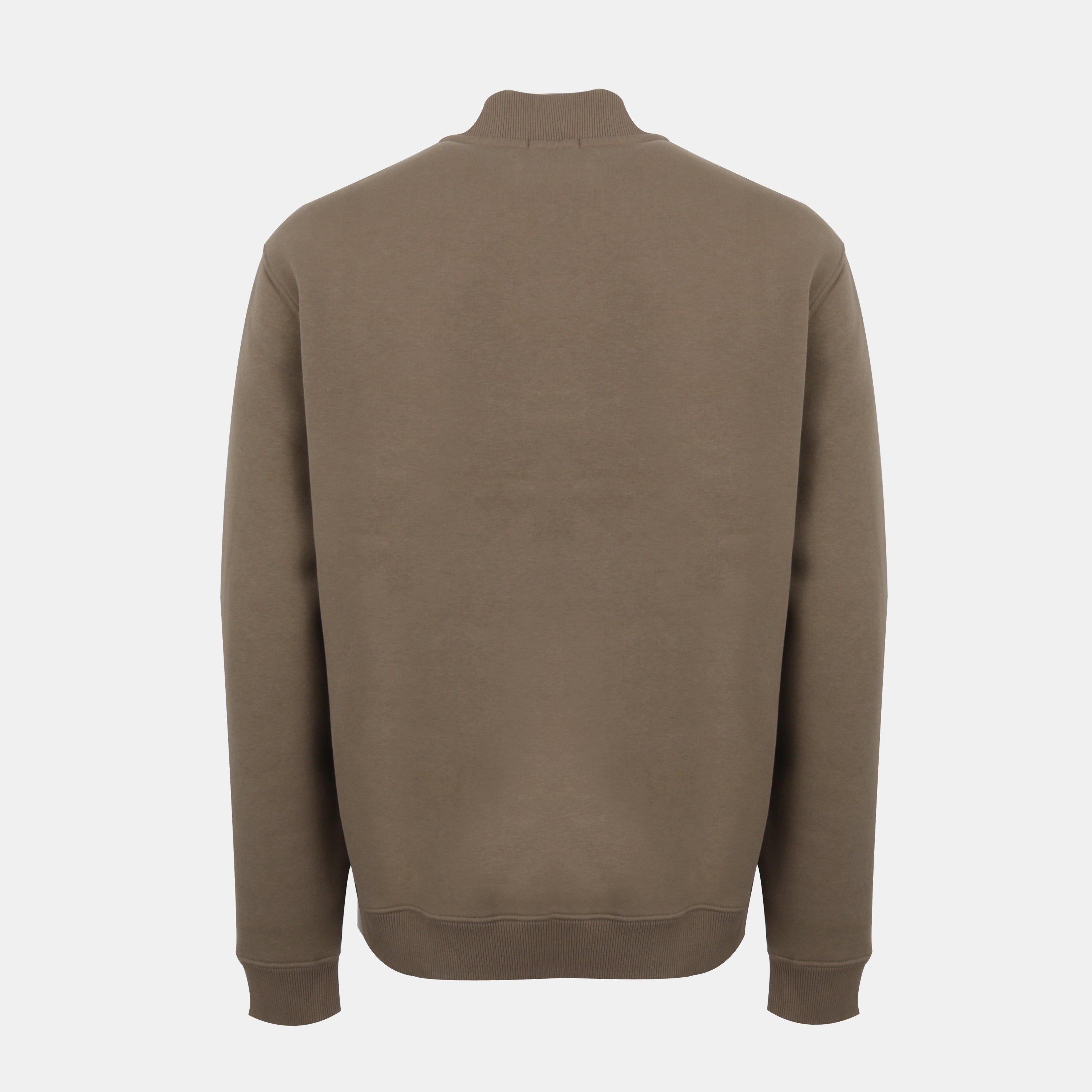 Fawn - Jack Wills - Men's Americano Cotton Long Sleeve Oversized Fit 1/4 Zip Fleece - 2