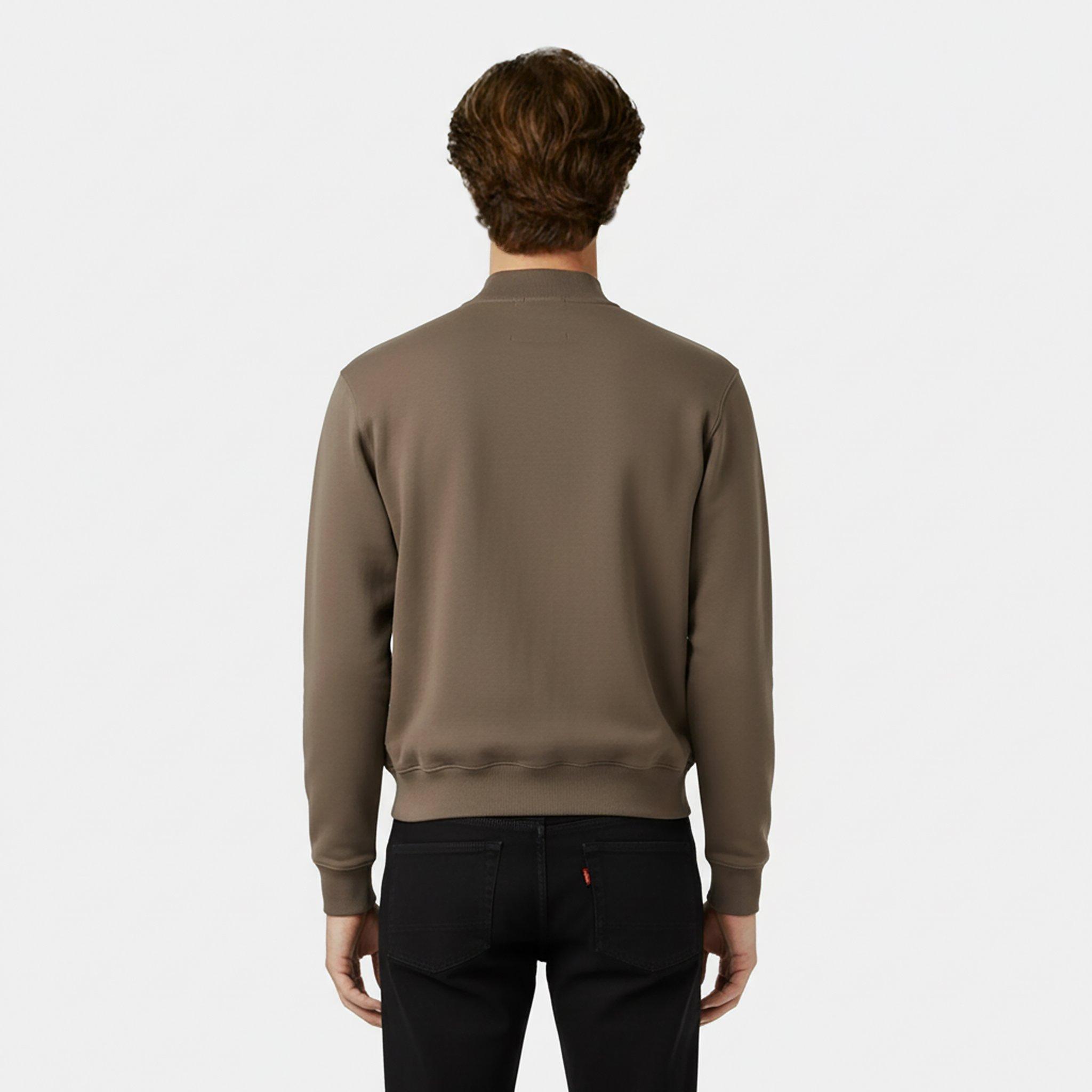 Fawn - Jack Wills - Men's Americano Cotton Long Sleeve Oversized Fit 1/4 Zip Fleece - 4
