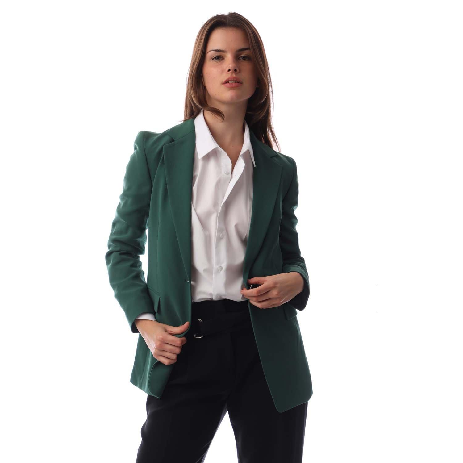 Boss Women's Jocaluah Suit Jacket - Open Green - Size 10 (M)
