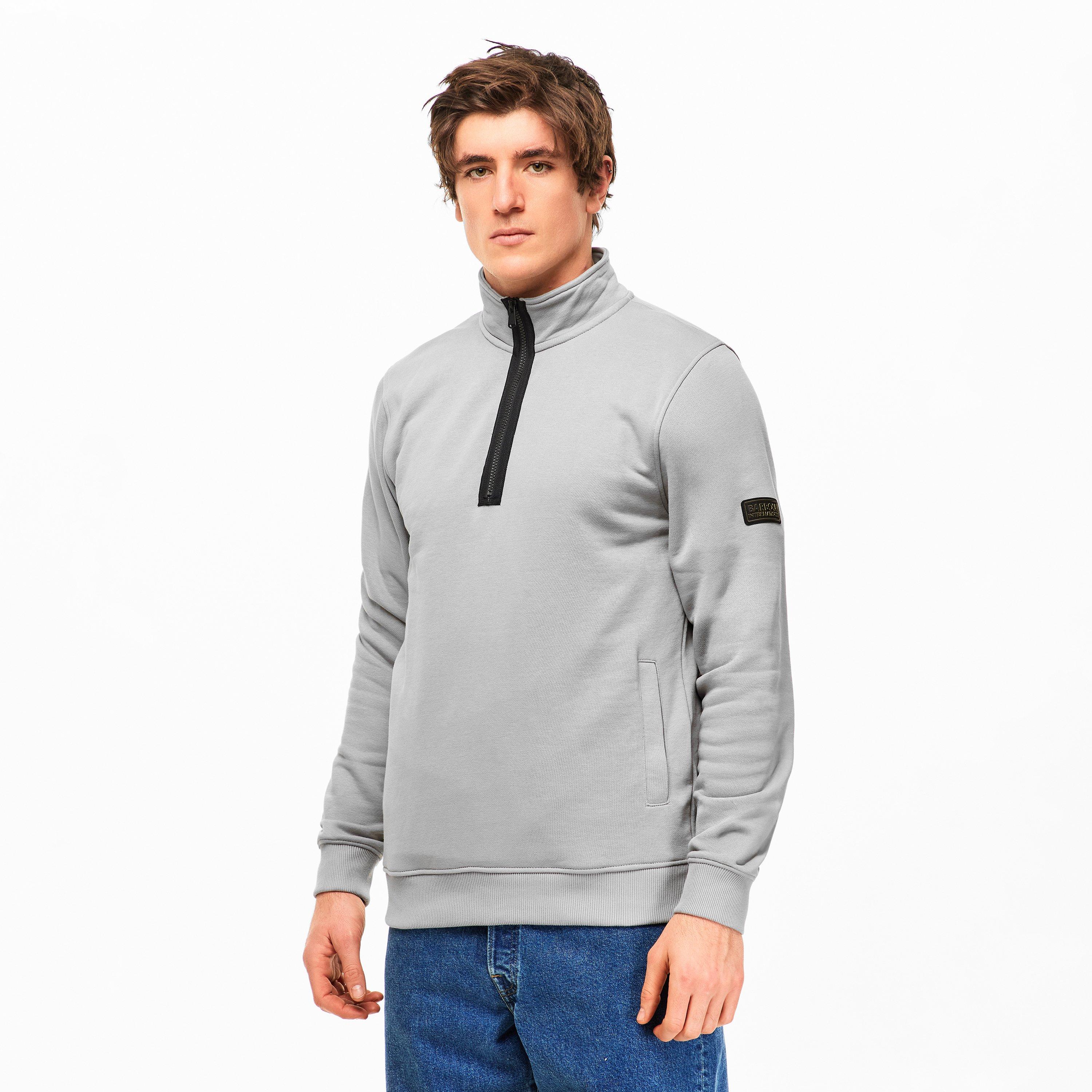 Ultimate Grey - Barbour - Men's B.intl Outline 1/4 Zip Fleece - 3