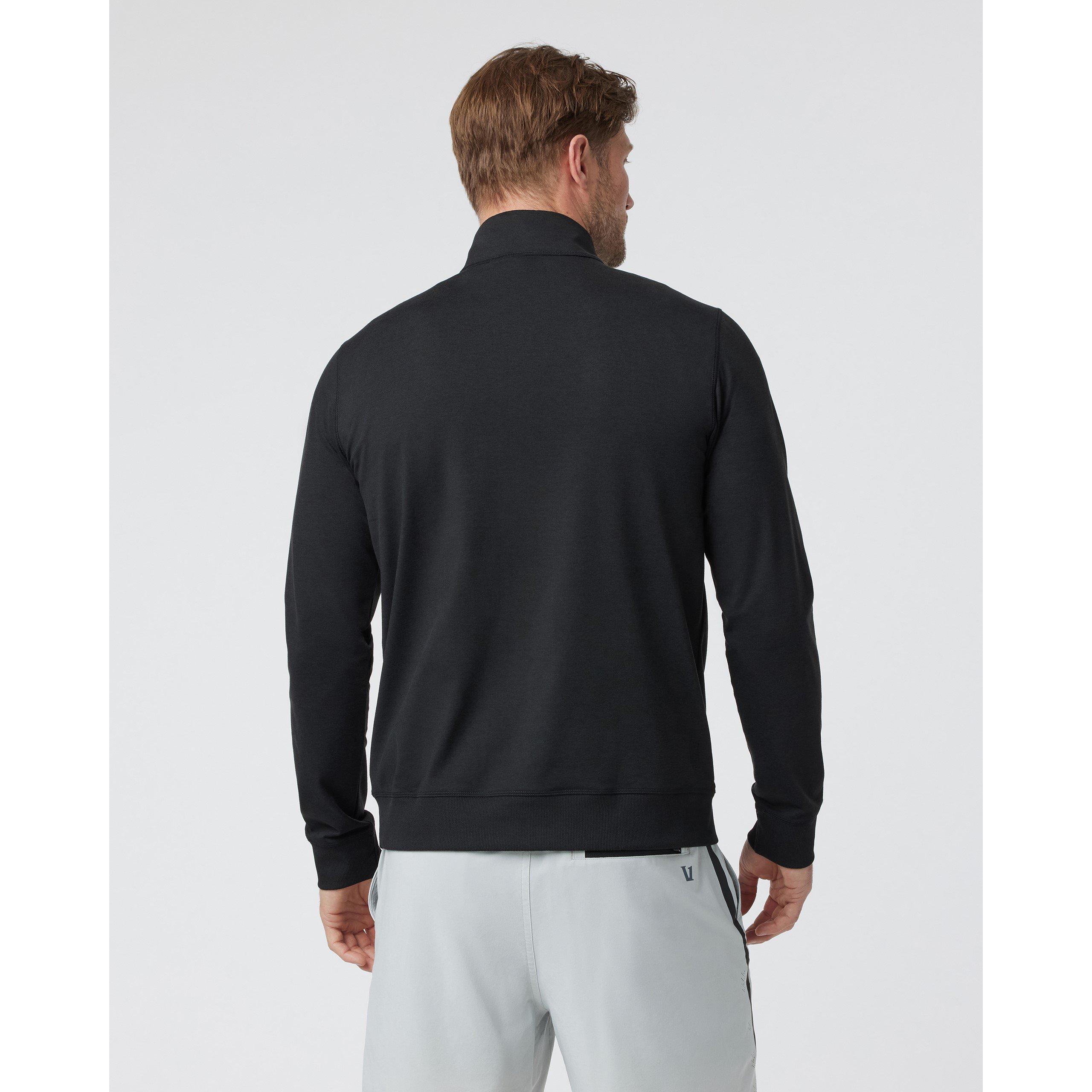 Black - Vuori - Men's Coronado Quarter Zip Relaxed Fit Fleece Top - 3