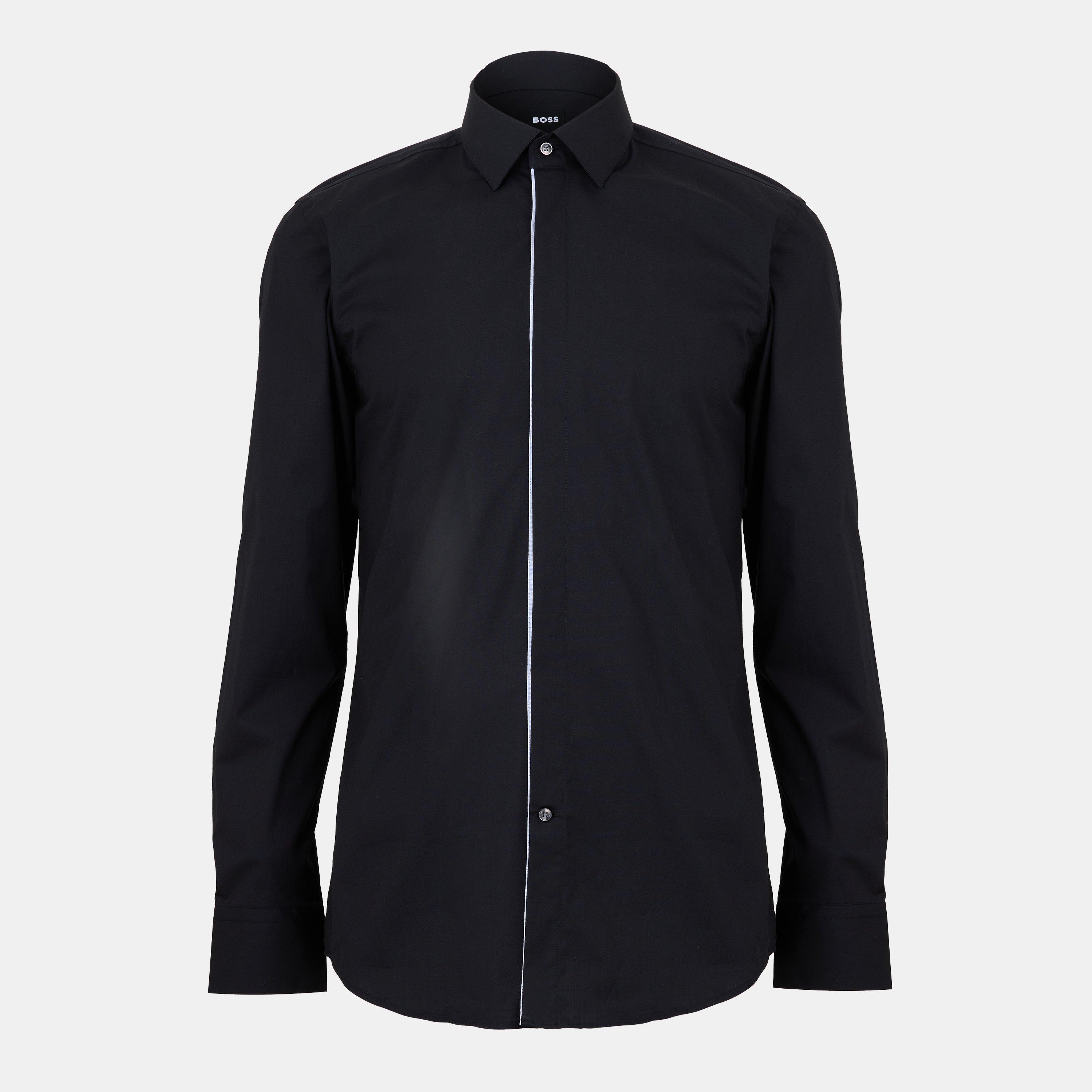 Boss Men's Long Sleeve Shirt - Black - 15 inch