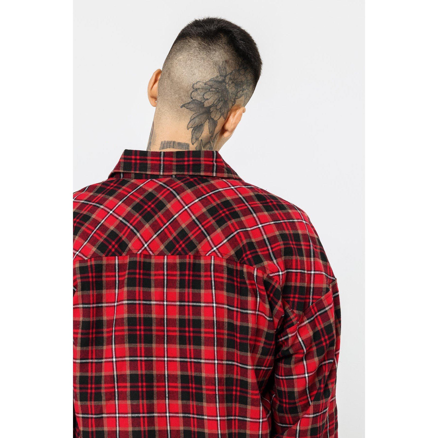 Red - Good For Nothing - Check Flannel Shirt Red - 2