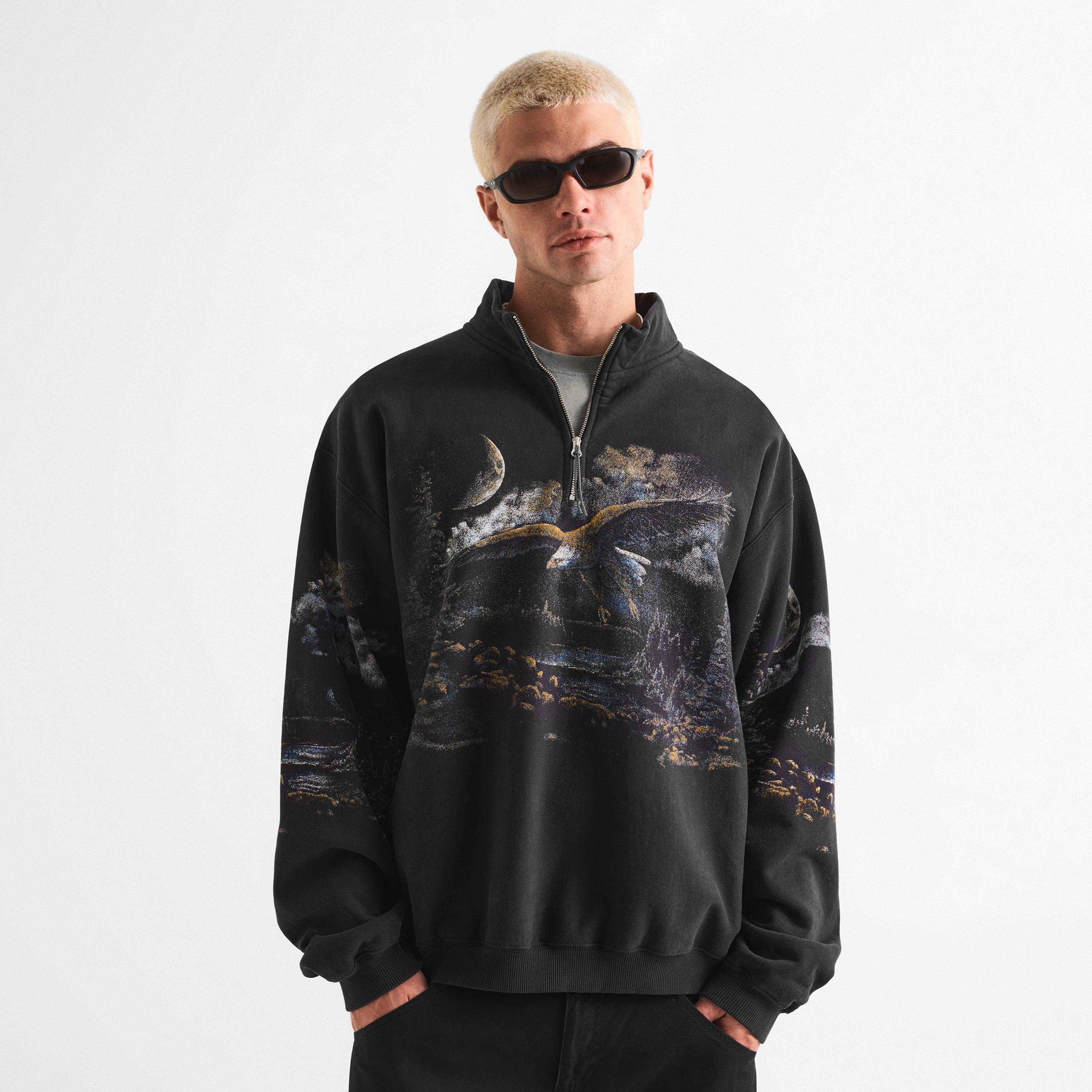 Washed Black - ROA - Men's Fai HZ 1/4 Zip Fleece - 3