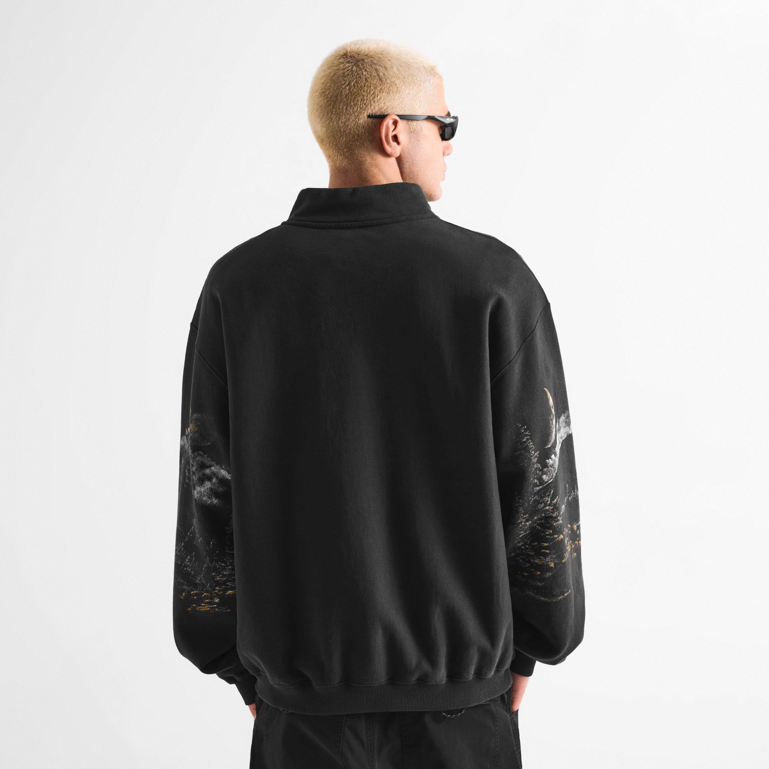 Washed Black - ROA - Men's Fai HZ 1/4 Zip Fleece - 4