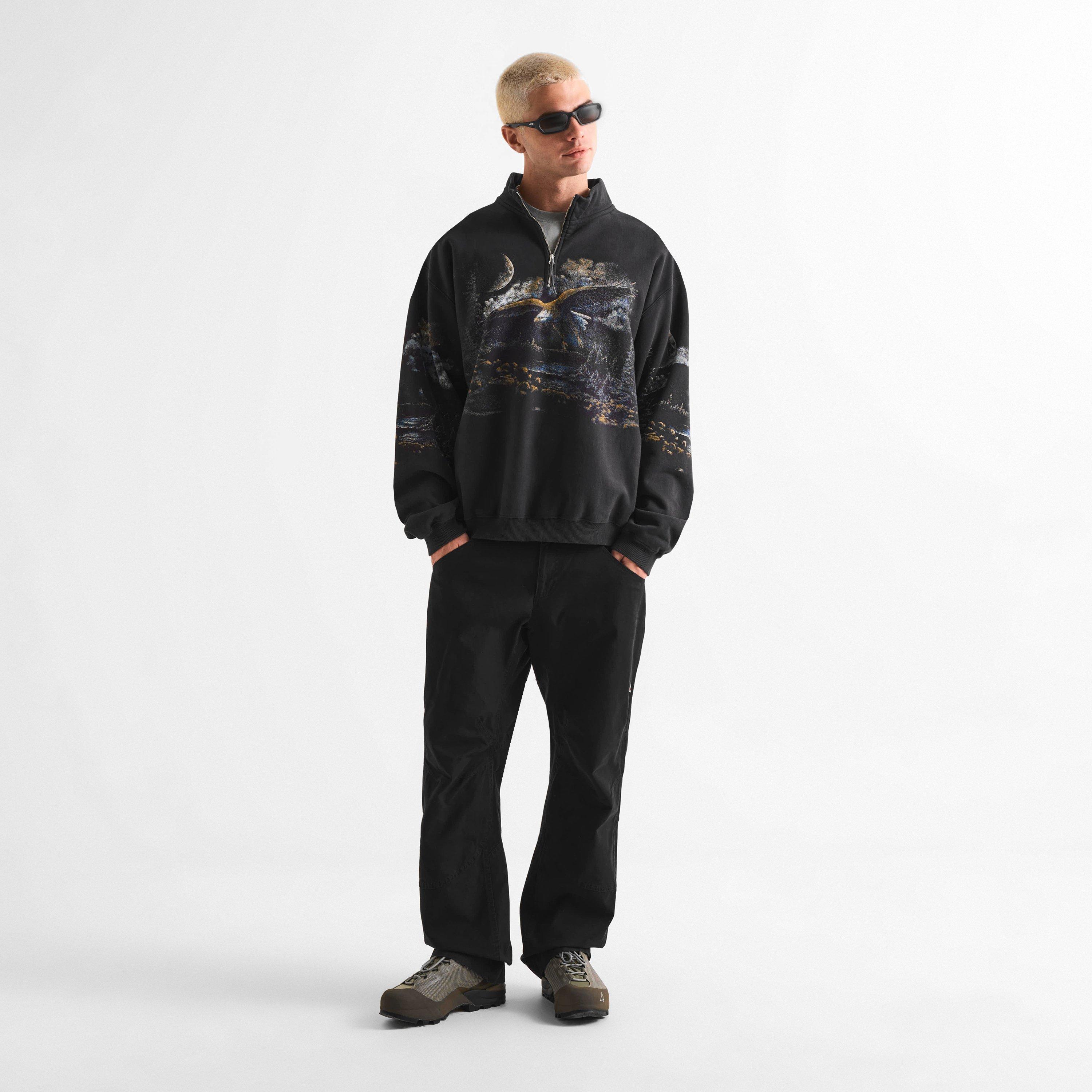 Washed Black - ROA - Men's Fai HZ 1/4 Zip Fleece - 6