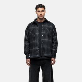 Good For Nothing Blend Check Overshirt Black