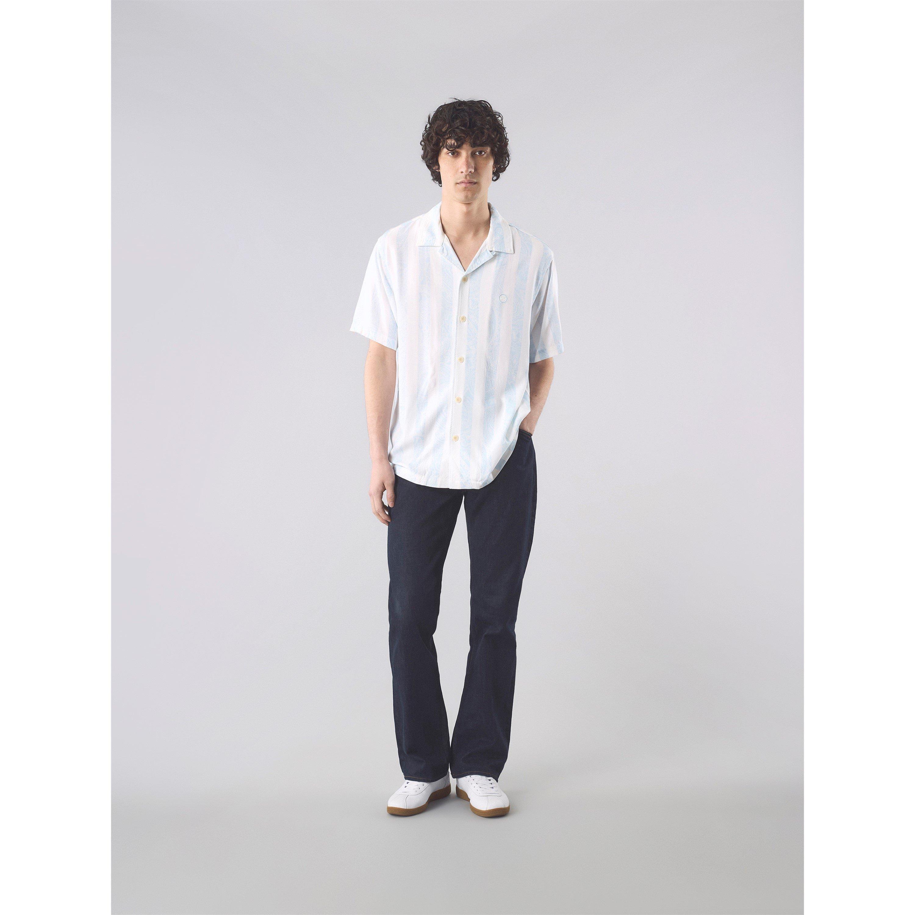 Blauw - Pretty Green - Men's Marshall Short-Sleeve Patterned Shirt - 2