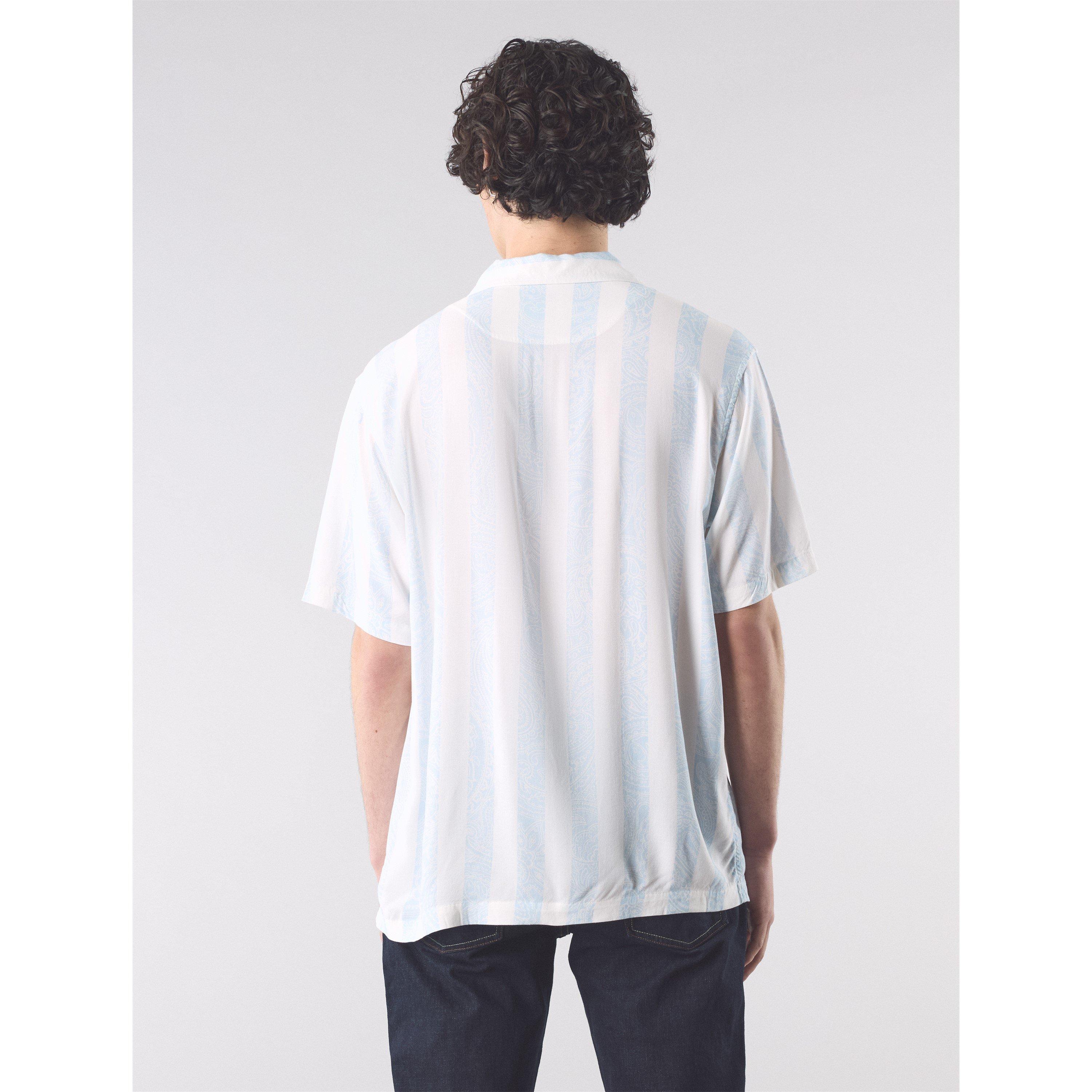 Blauw - Pretty Green - Men's Marshall Short-Sleeve Patterned Shirt - 4