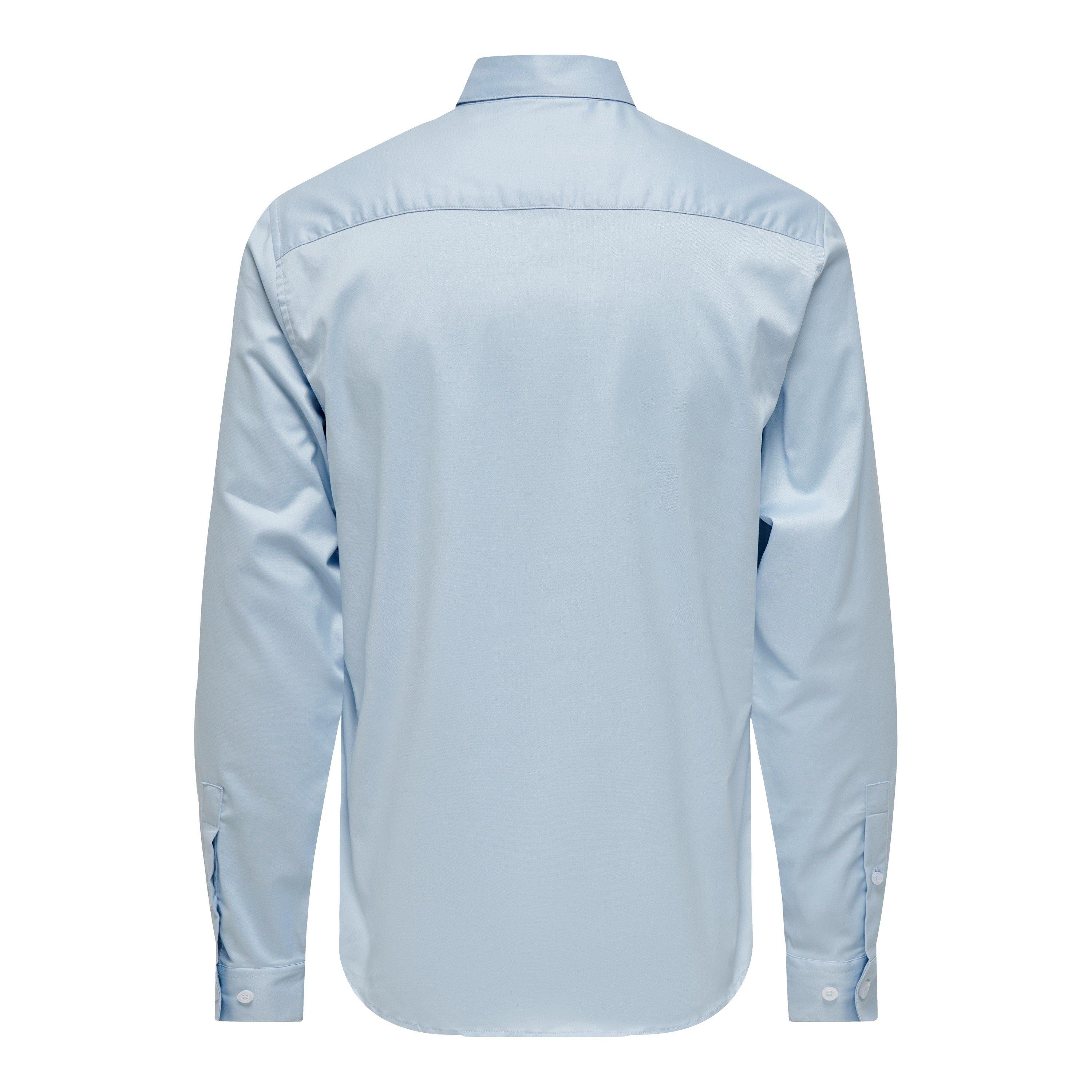 Cashmere Blue - Only - Long-Sleeve Plain Shirt - 6