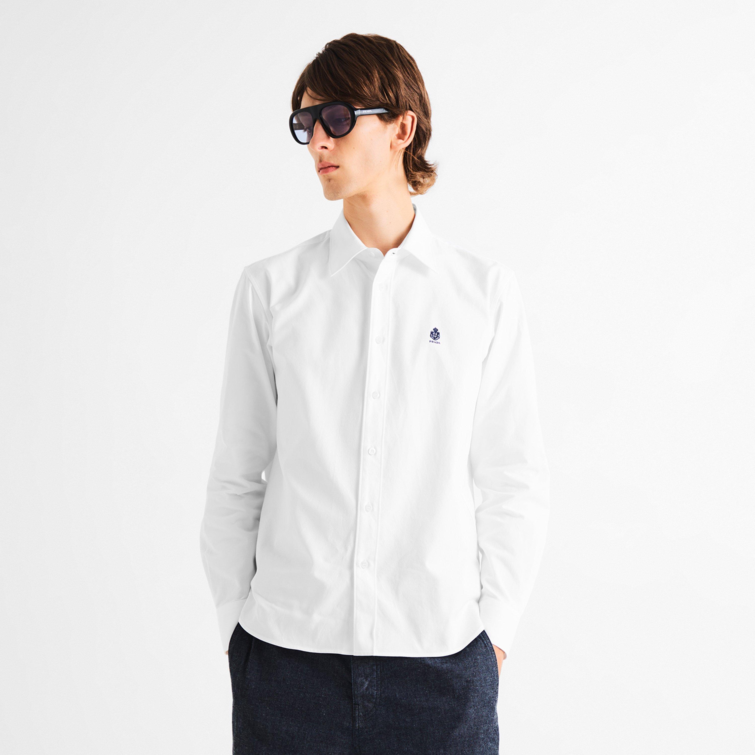 White - Prada - Prada Crest Shirt Sn63 - 3