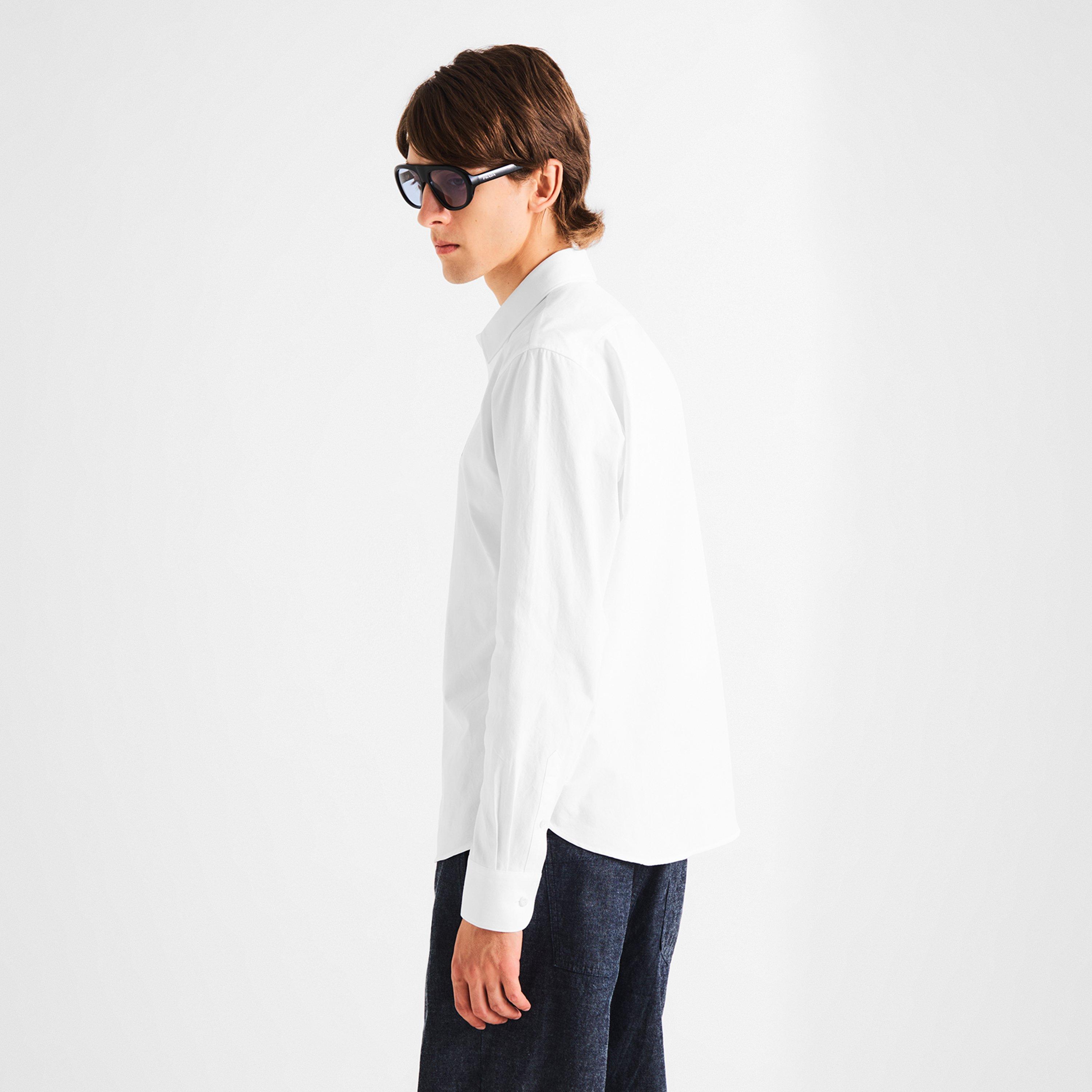 White - Prada - Prada Crest Shirt Sn63 - 4