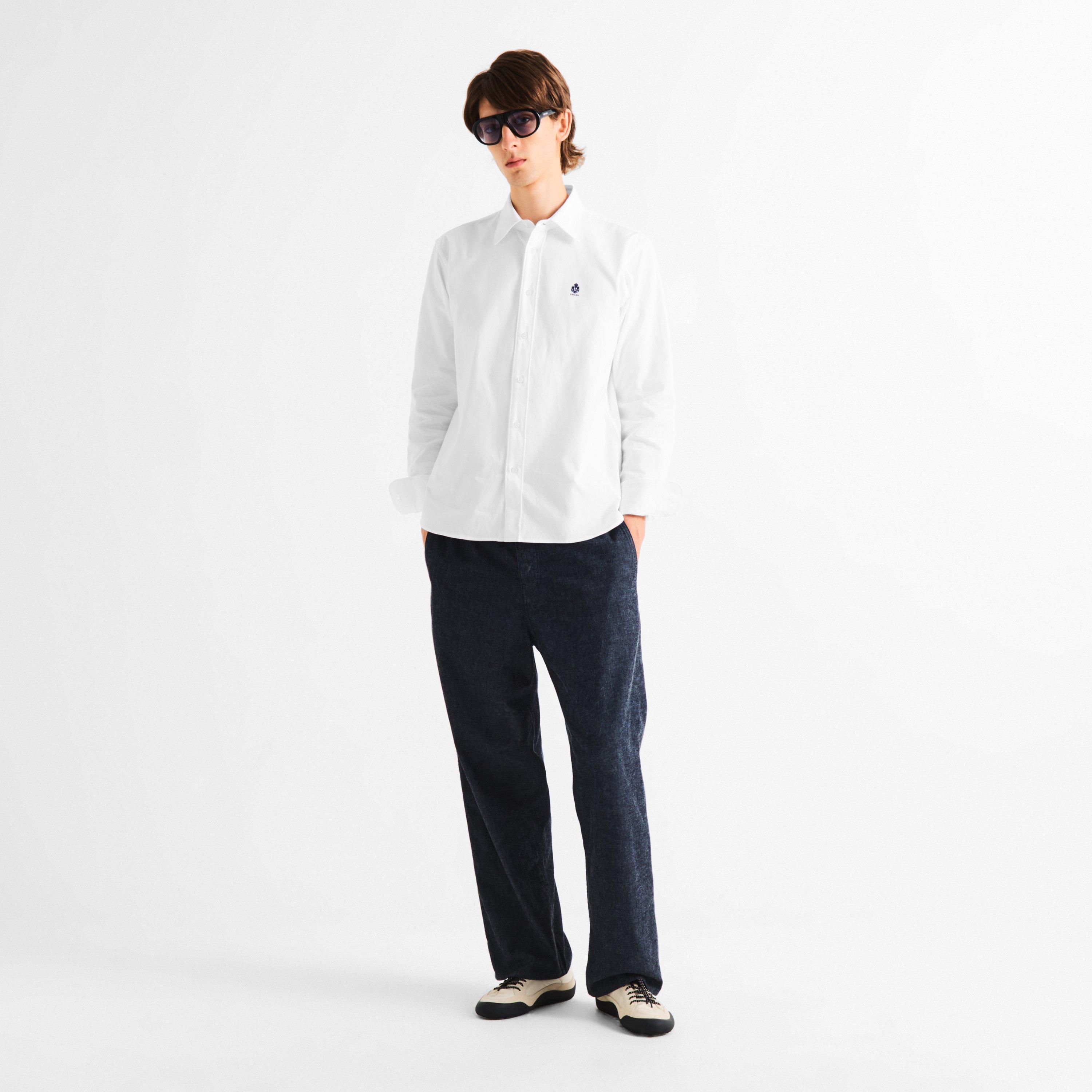 White - Prada - Prada Crest Shirt Sn63 - 6