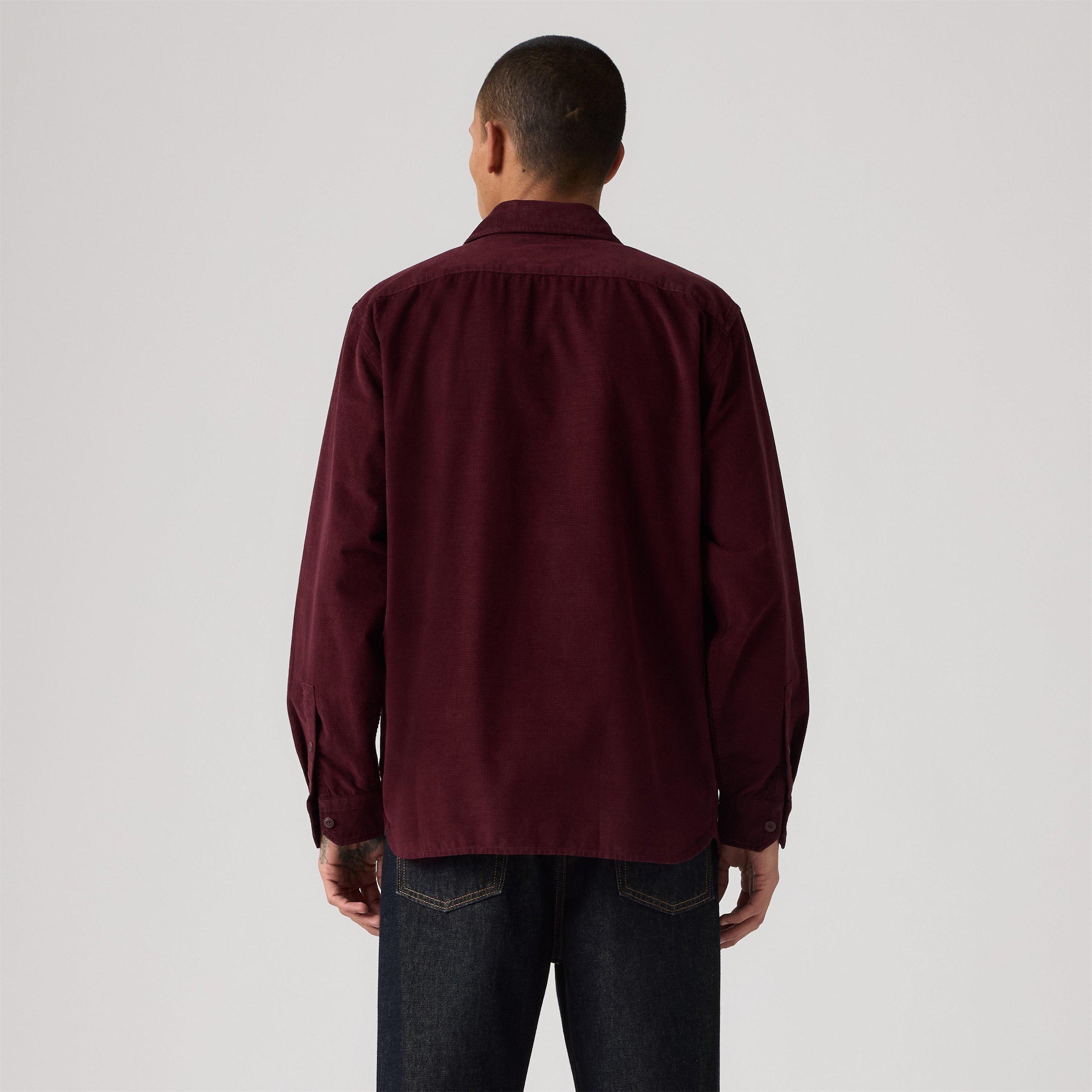 Burgundy - Levis - Men's Jackson Long-Sleeve Corduroy Shirt - 5