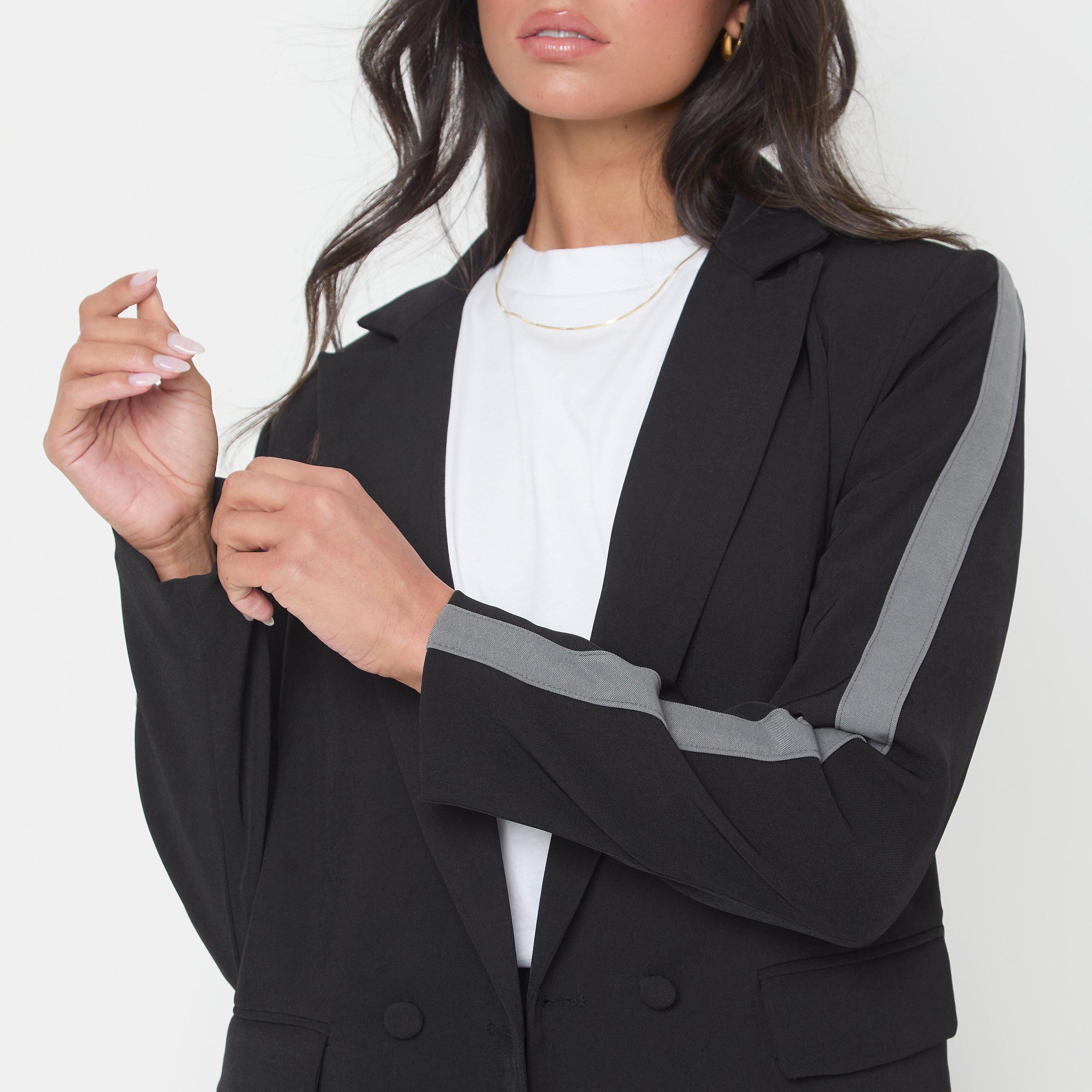 Black - I Saw It First - Women's Soft Woven Long Sleeve Blazer - 4