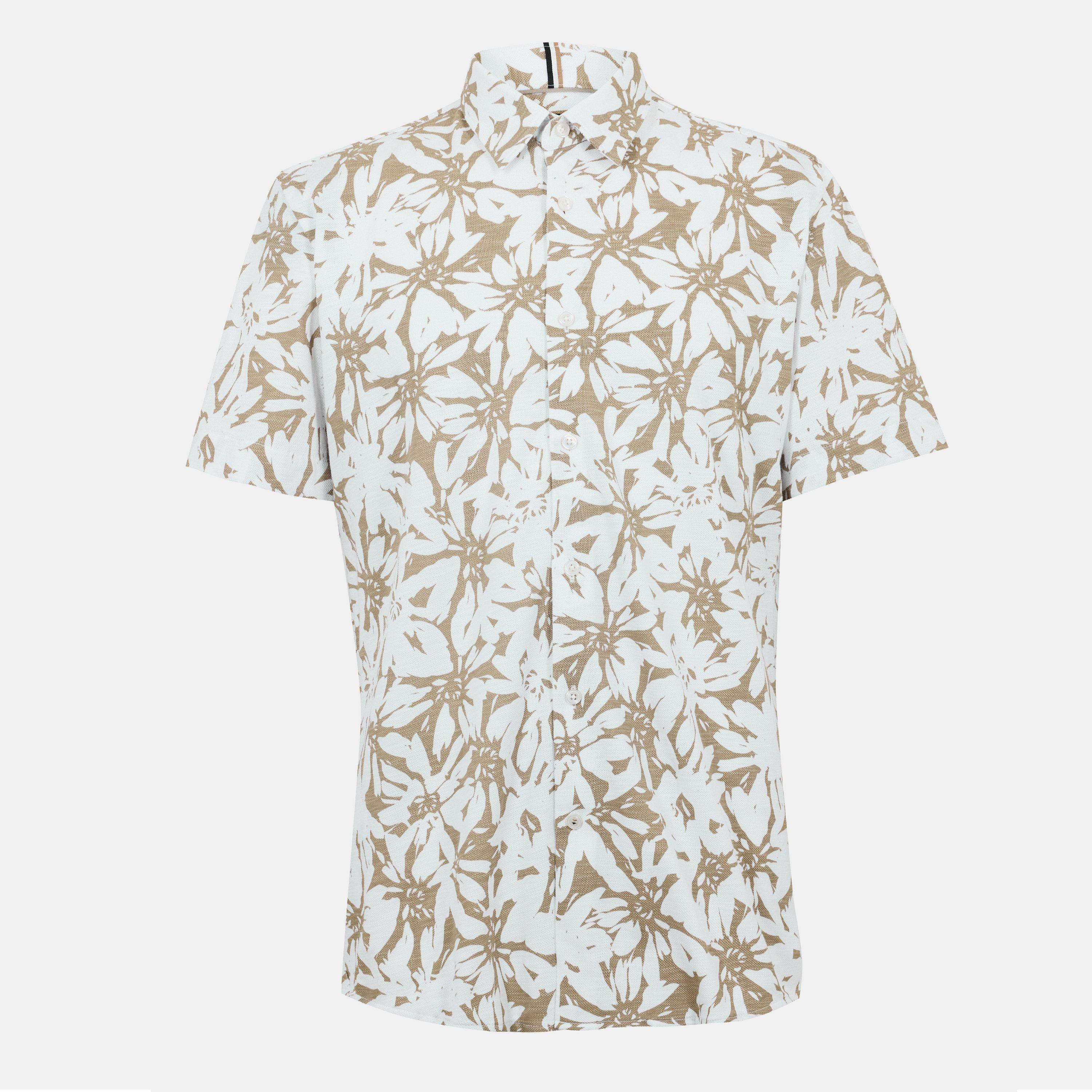 White - Boss - Men's Roan Ken Long Sleeve Oxford Shirt - 1