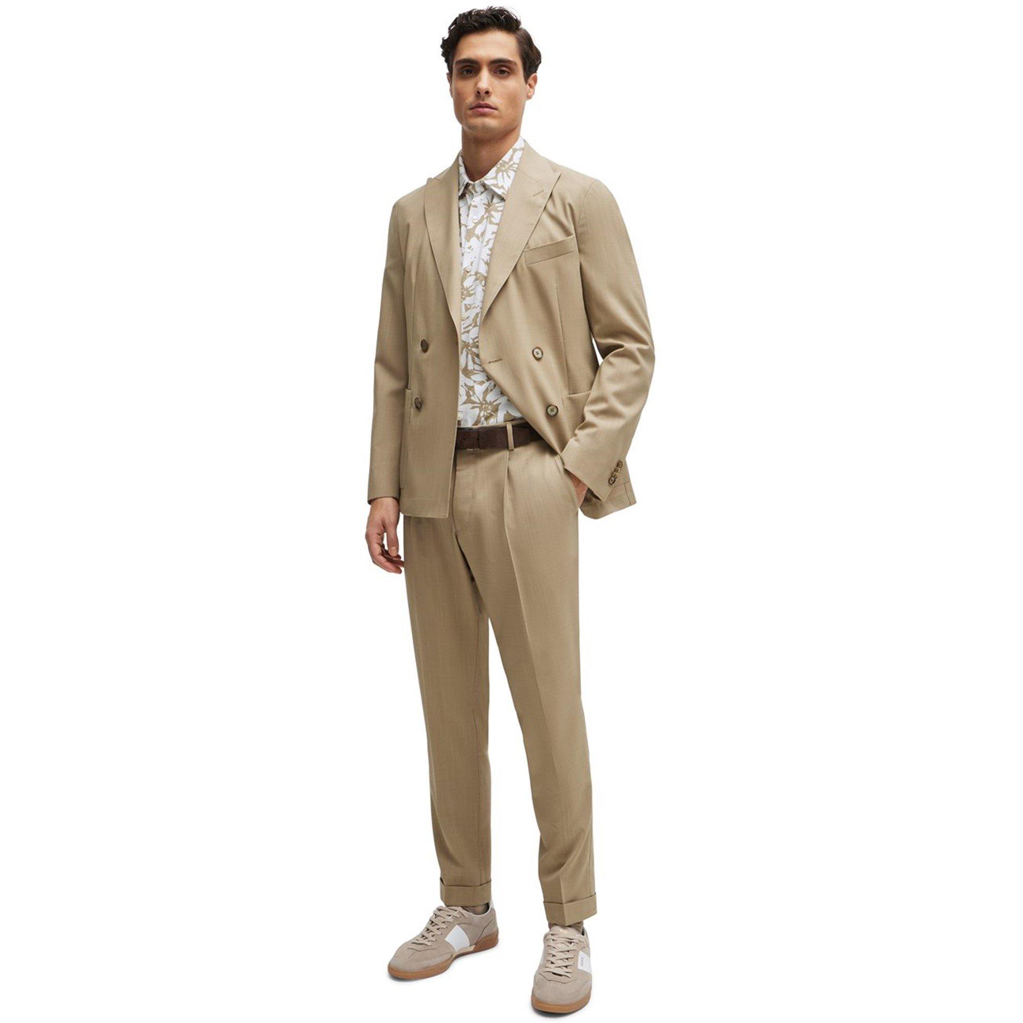 White - Boss - Men's Roan Ken Long Sleeve Oxford Shirt - 6