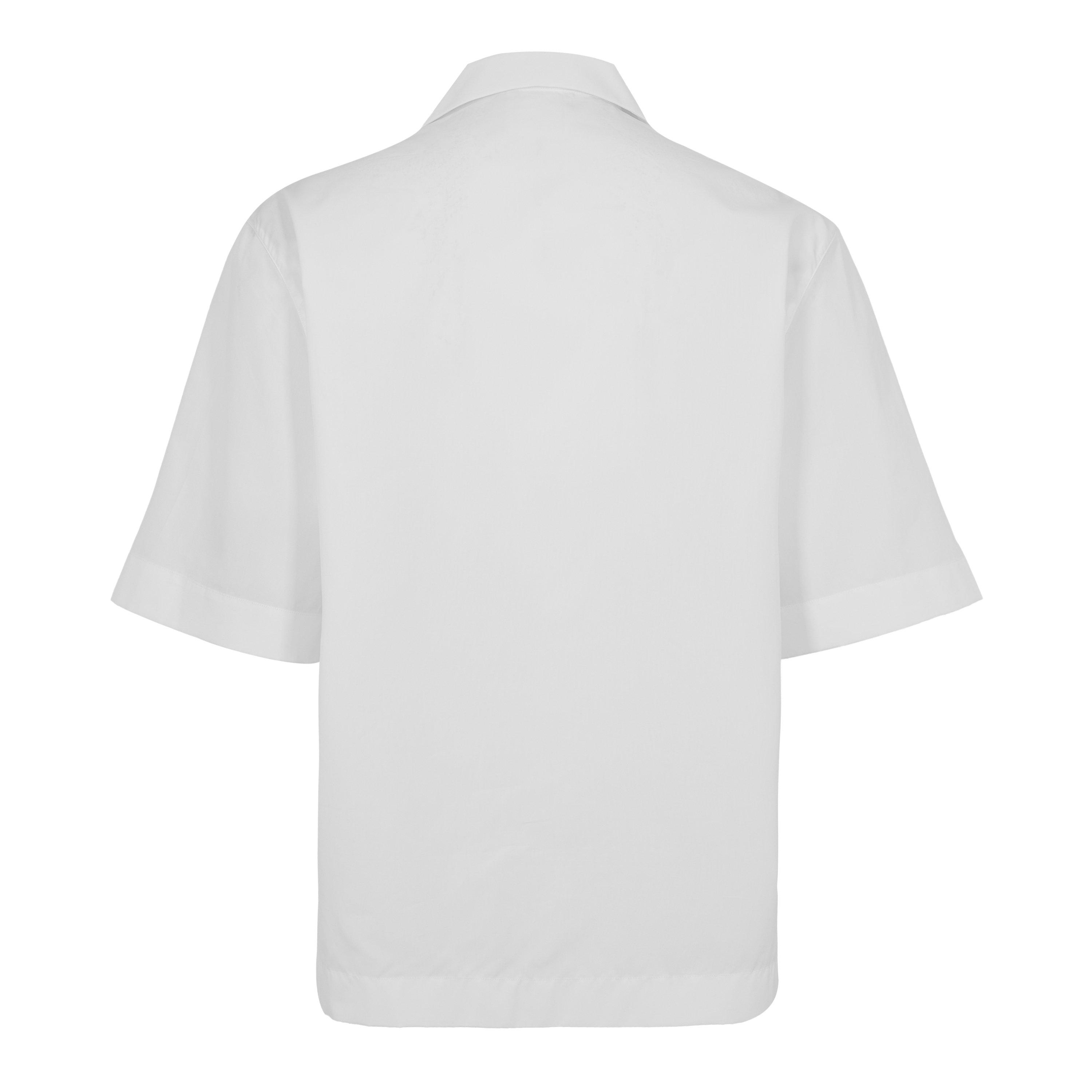 White/Black - GIVENCHY - Men's GIV Boxy Fit Short Sleeve Plain Shirt - 2