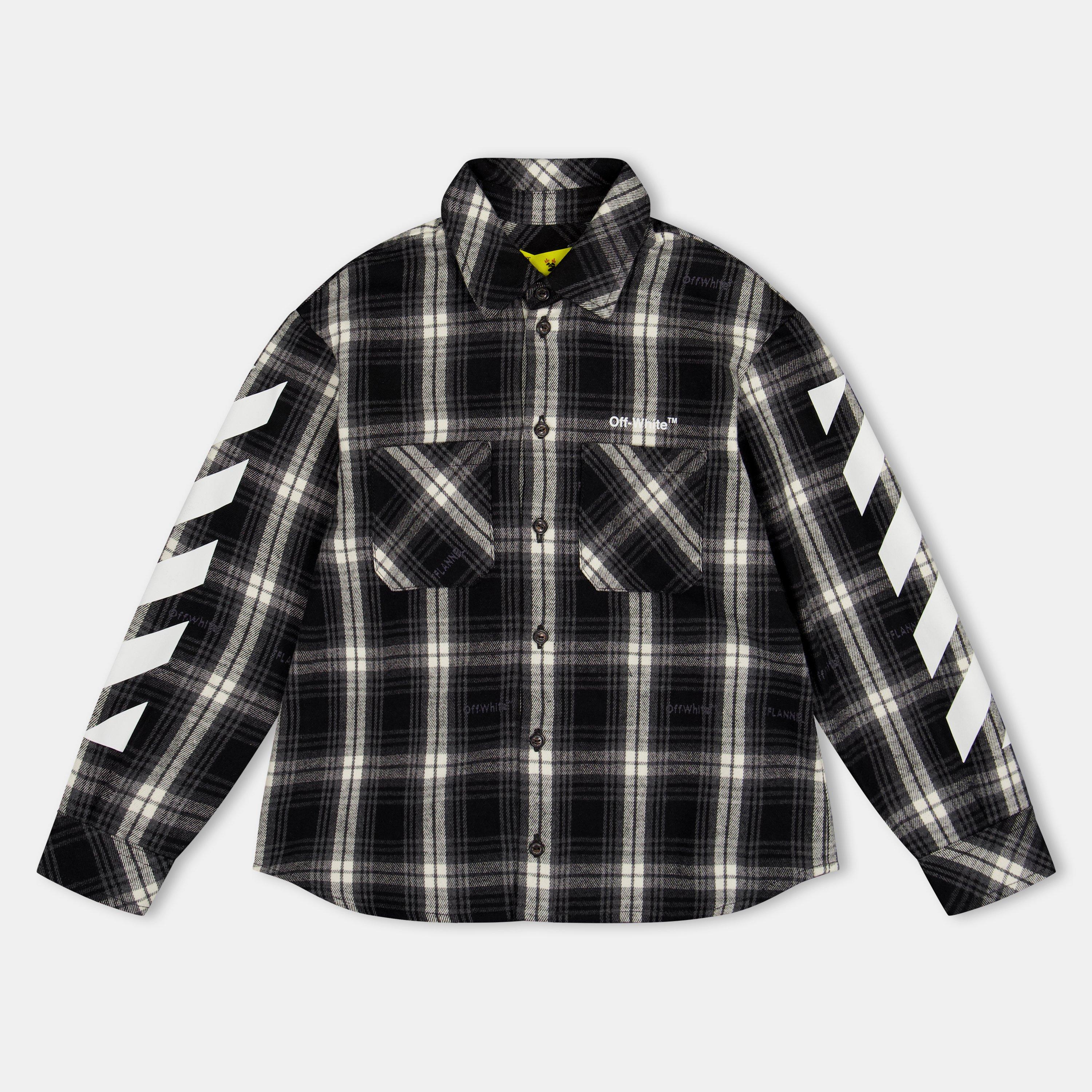 Black/White - Off White - Kids' Long Sleeve Dress Shirt - 1