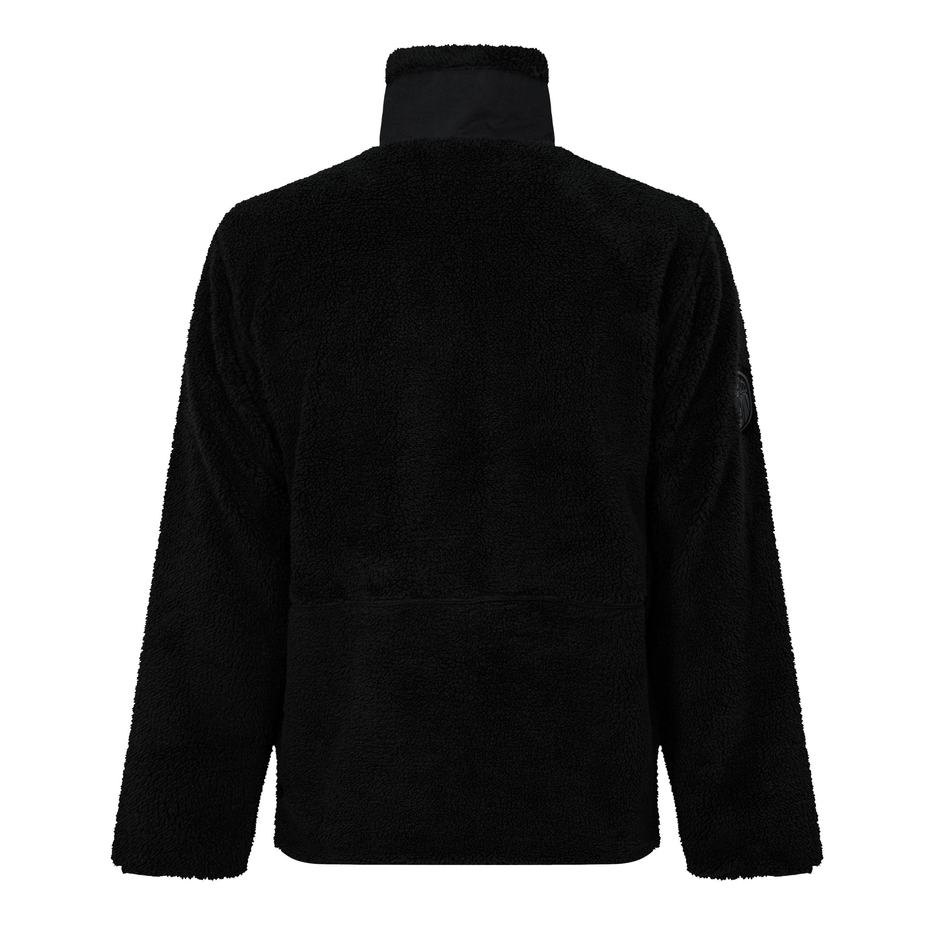 Black - Pretty Green - Men's Wonderwall Borg Full-Zip Fleece - 2