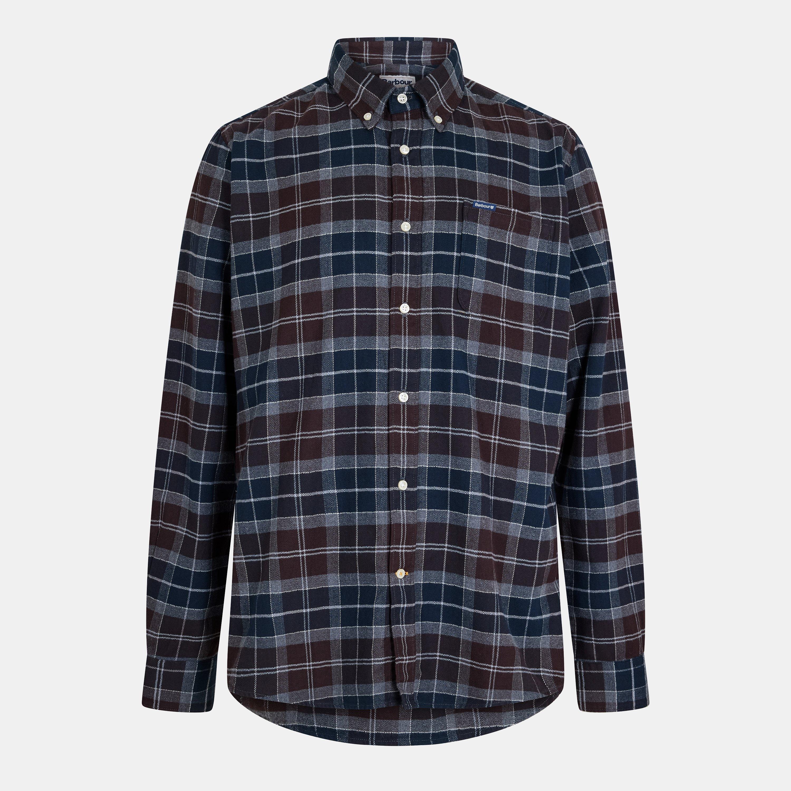 Barbour Men's Kyeloch TF Long Sleeve Patterned Shirt - Mdnght Tartan - L