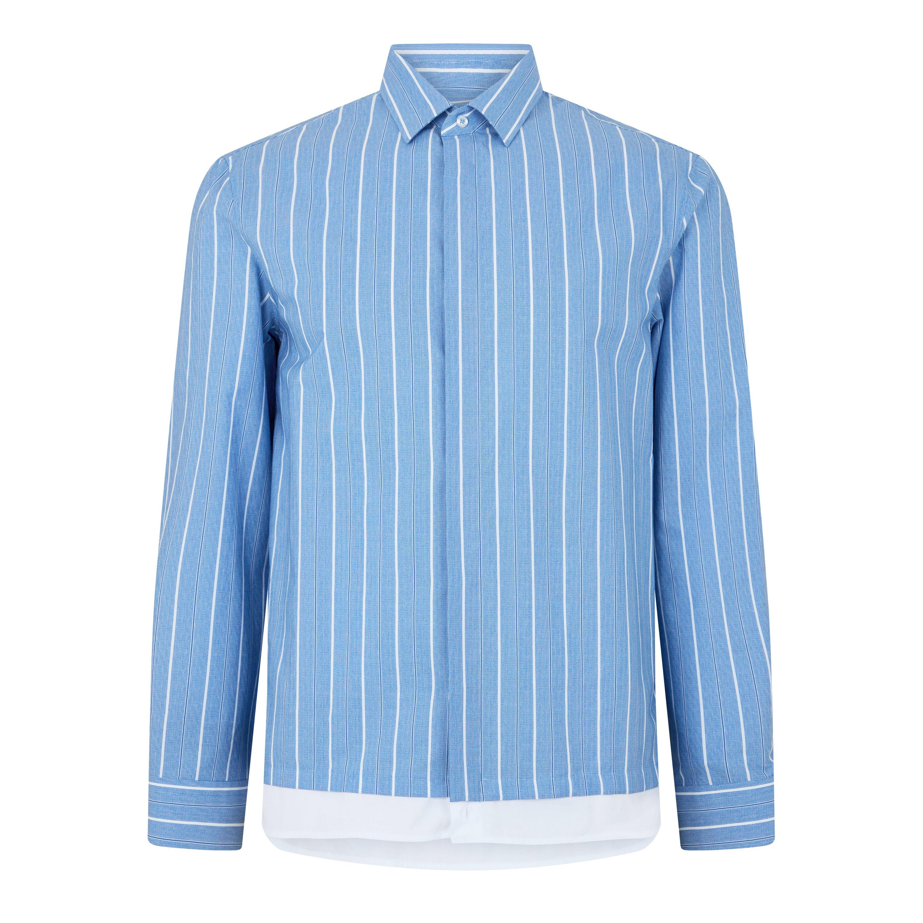 Sky/White - Neil Barrett - Double Shirt - 7