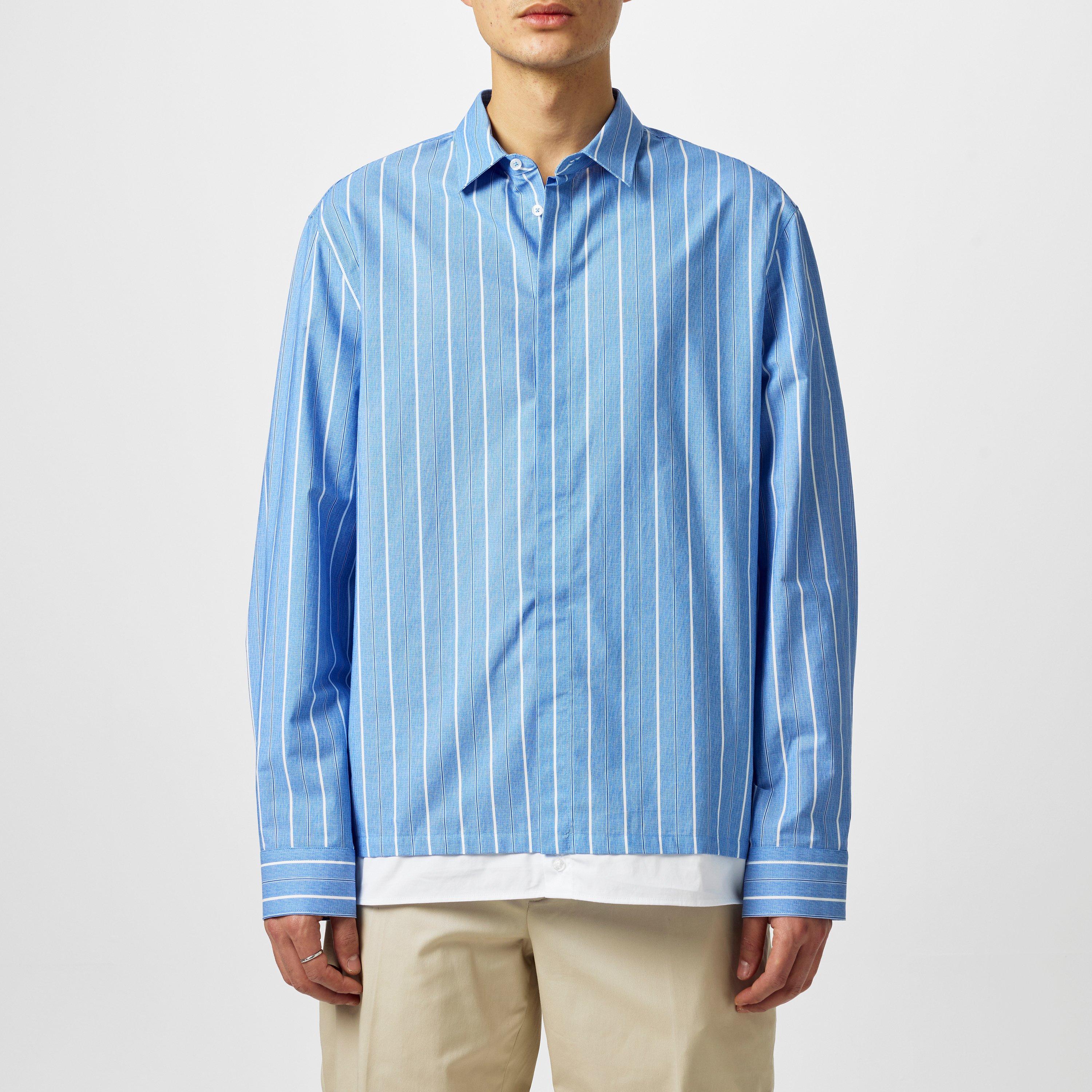 Sky/White - Neil Barrett - Double Shirt - 3
