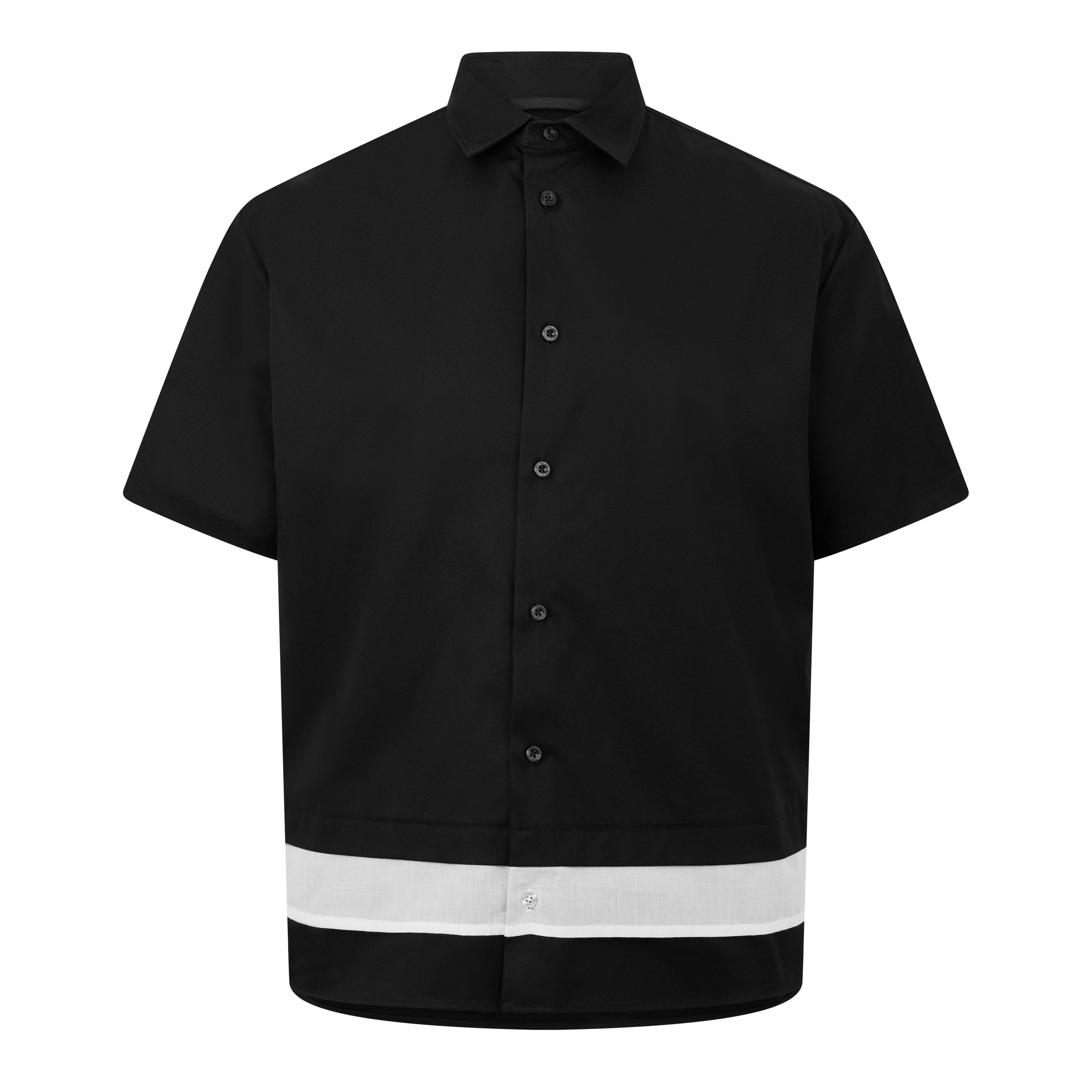Black/White - Neil Barrett - Men's Classic Short-Sleeve Plain Shirt - 1