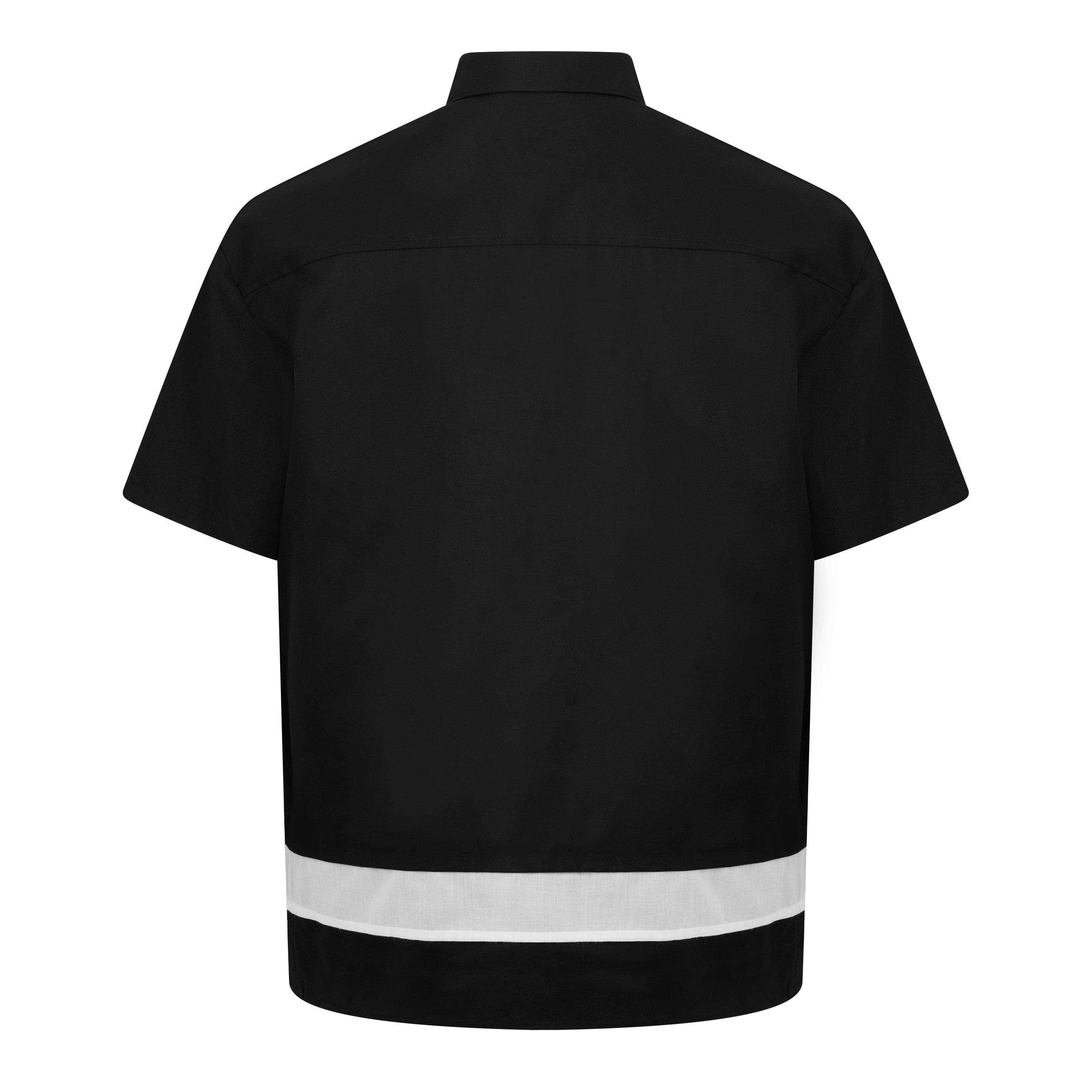 Black/White - Neil Barrett - Men's Classic Short-Sleeve Plain Shirt - 2
