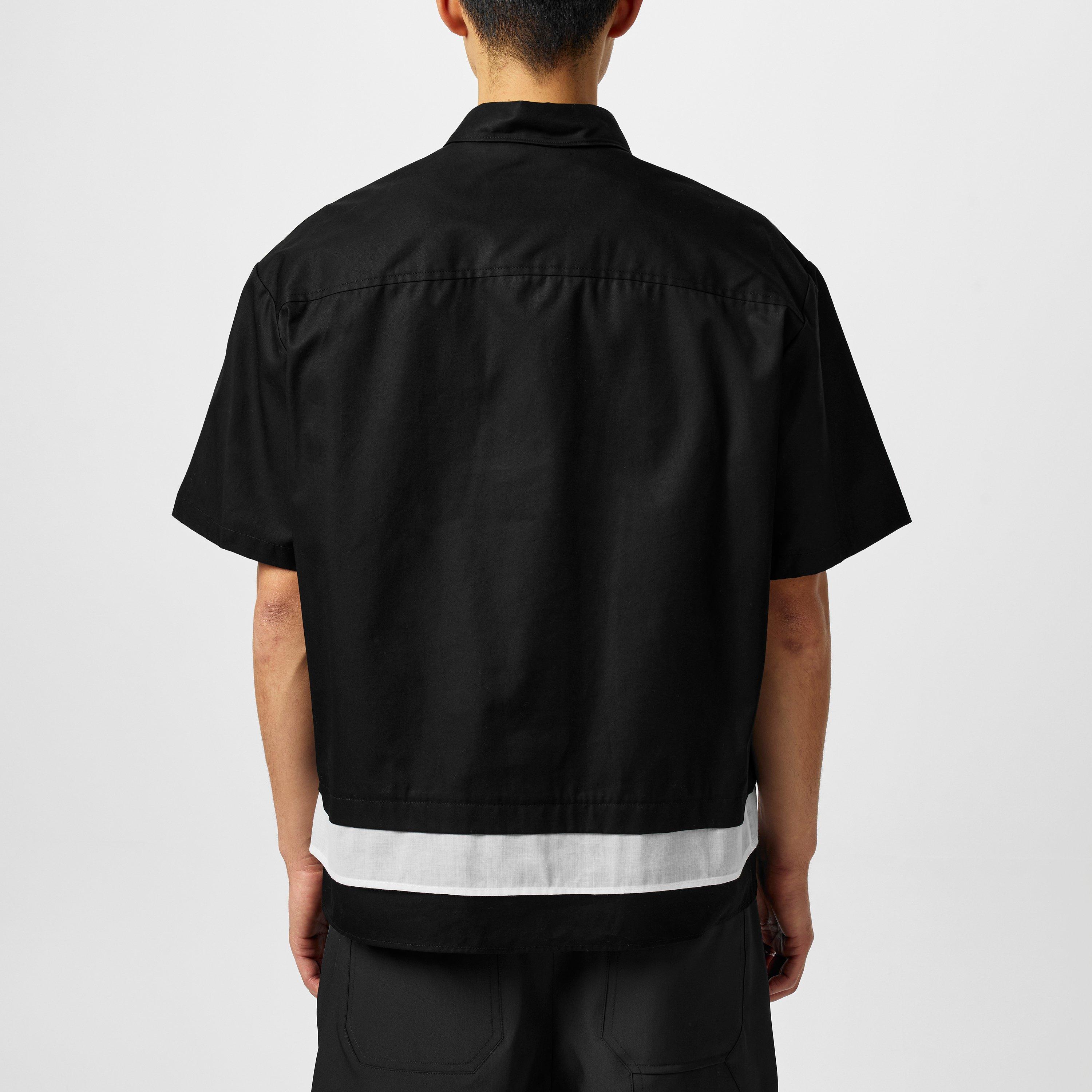 Black/White - Neil Barrett - Men's Classic Short-Sleeve Plain Shirt - 4