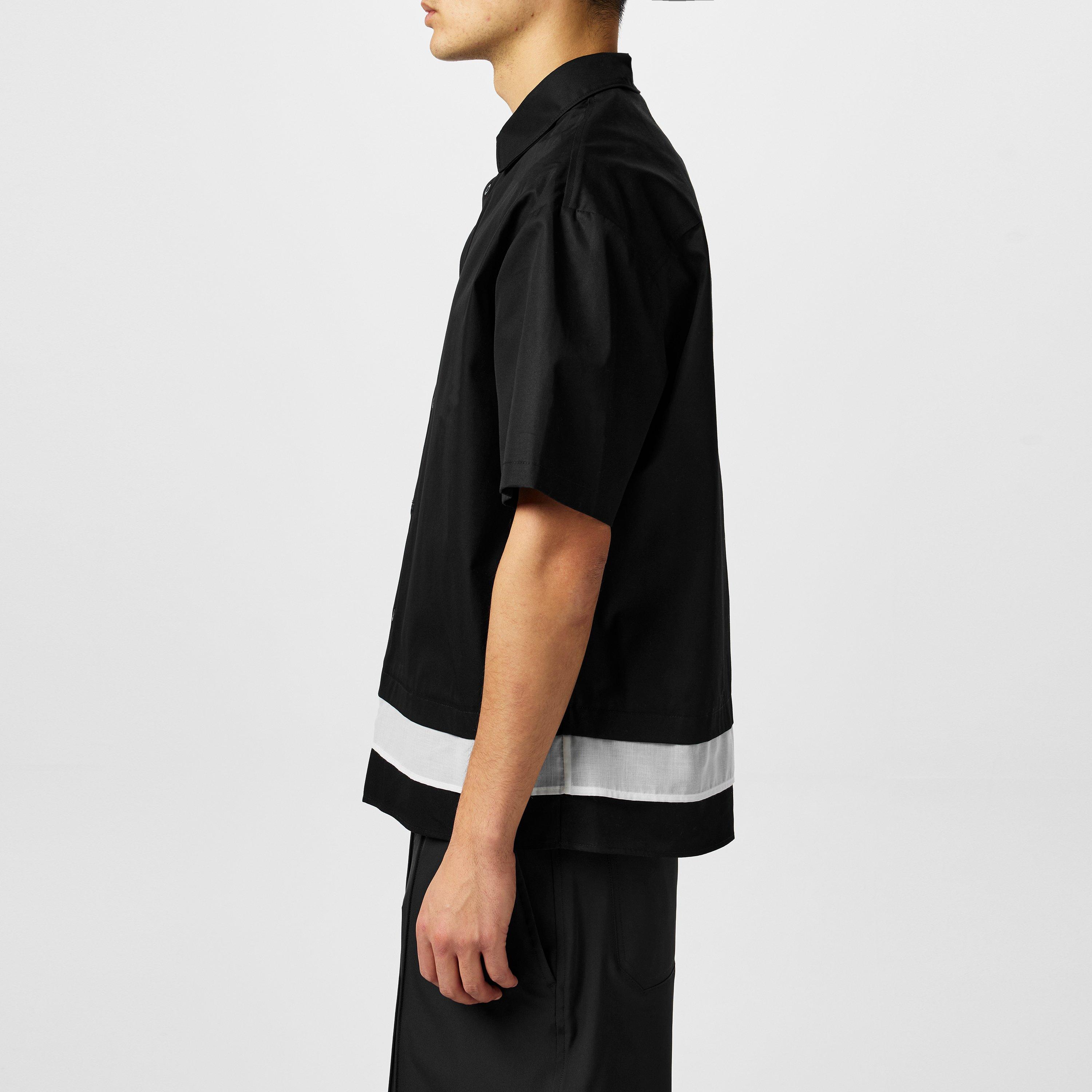 Black/White - Neil Barrett - Men's Classic Short-Sleeve Plain Shirt - 5