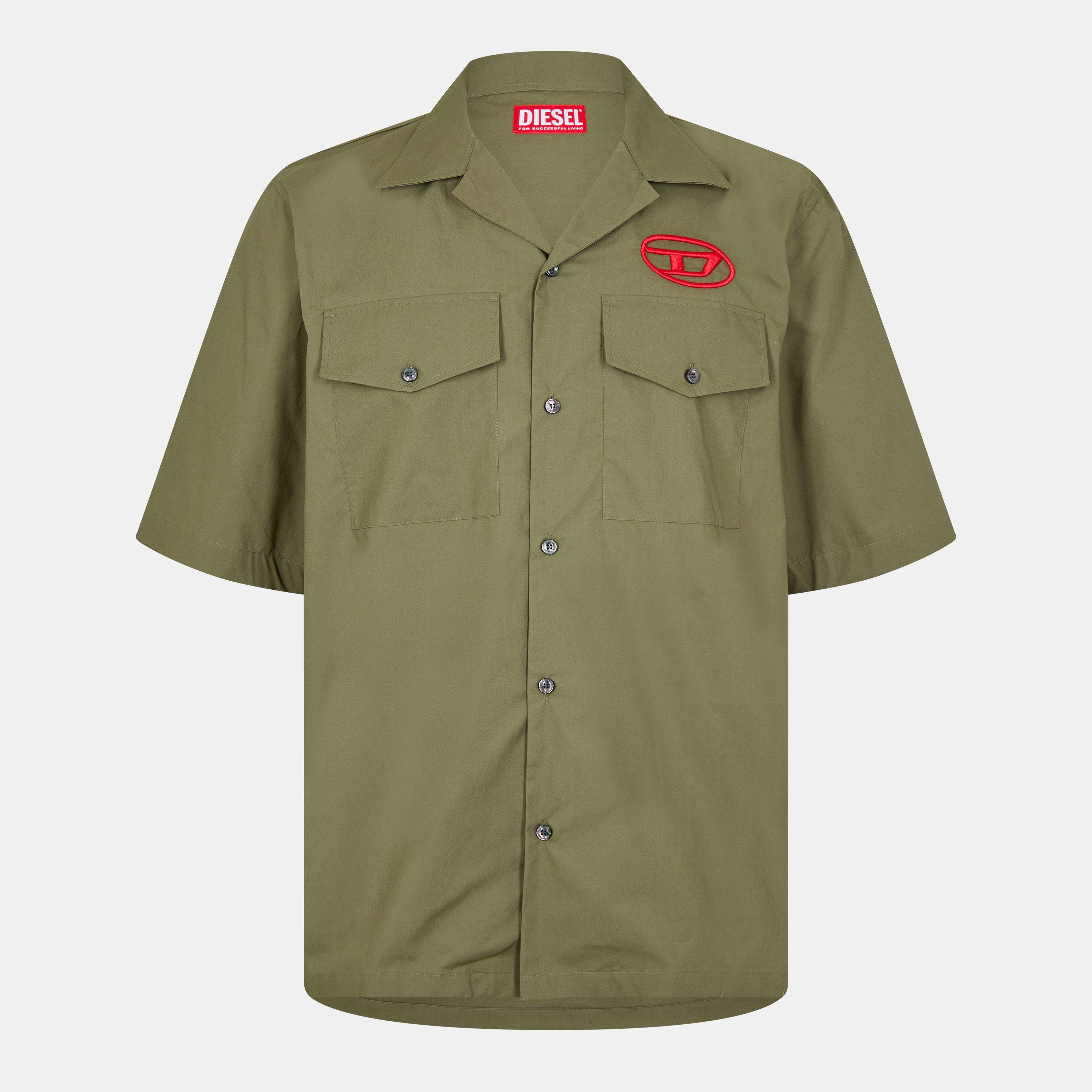Ivy Green - Diesel - Men's Short-Sleeve Plain Shirt - 1