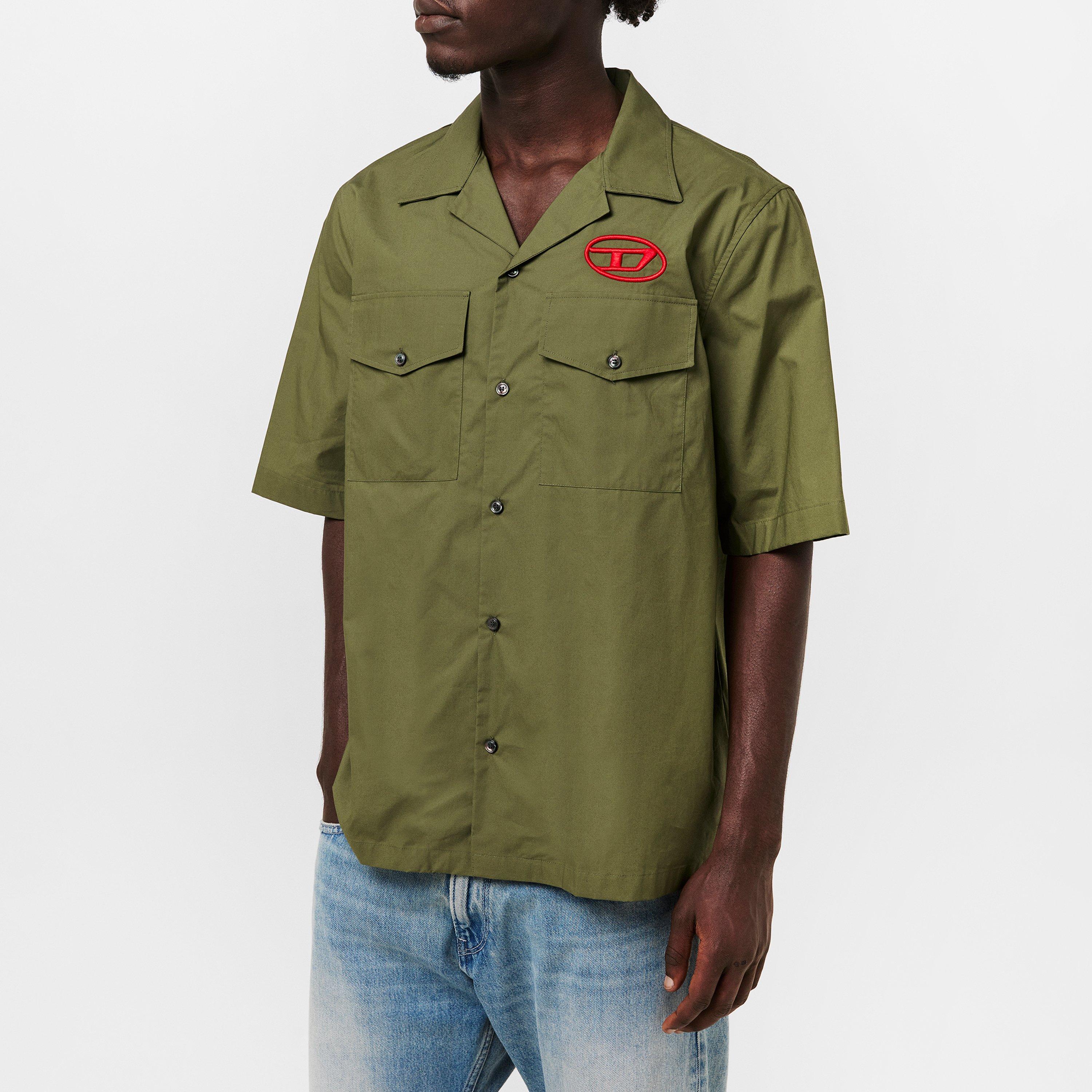 Ivy Green - Diesel - Men's Short-Sleeve Plain Shirt - 3