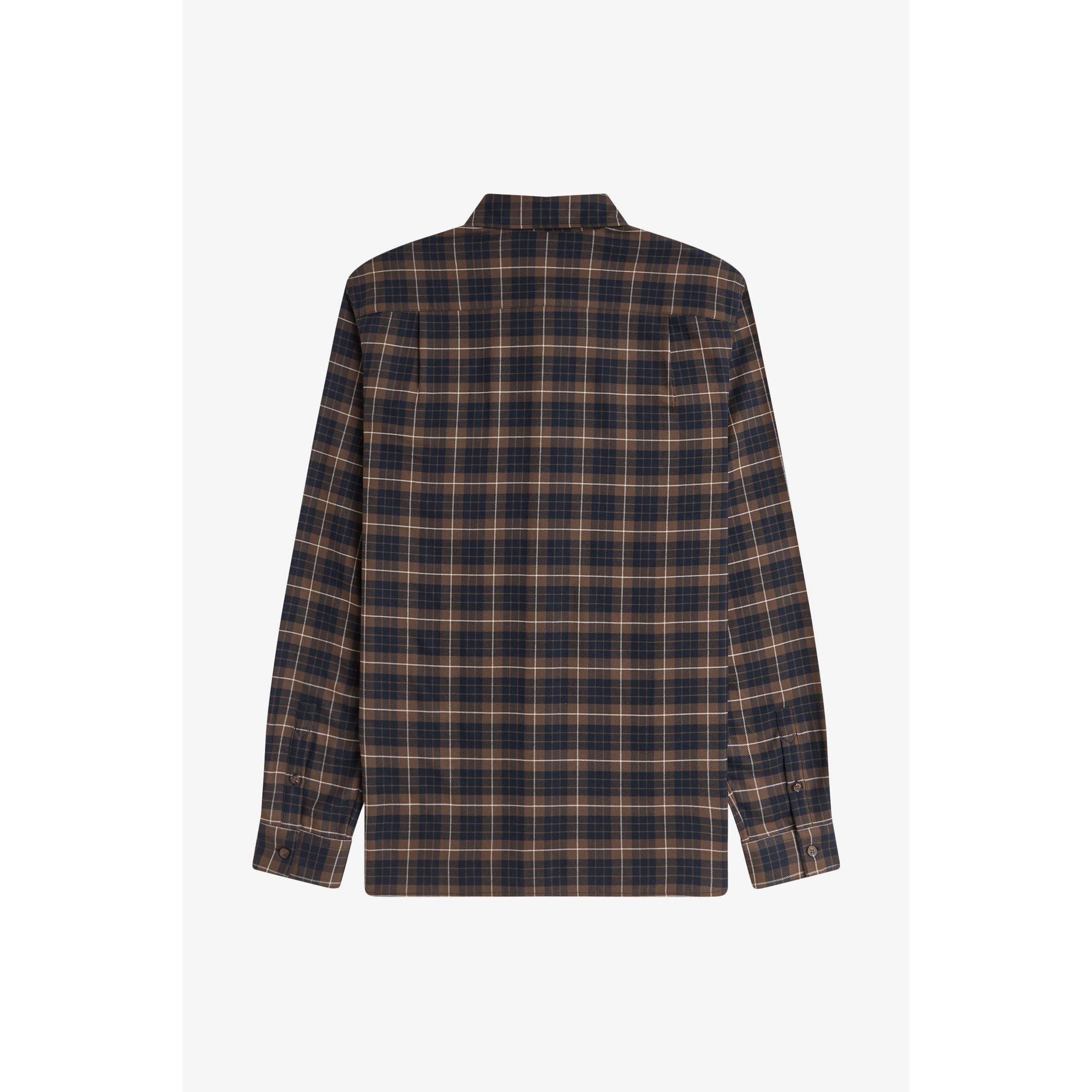 Tobacco Q21 - Fred Perry - Men's Tartan Long Sleeve Shirt - 2