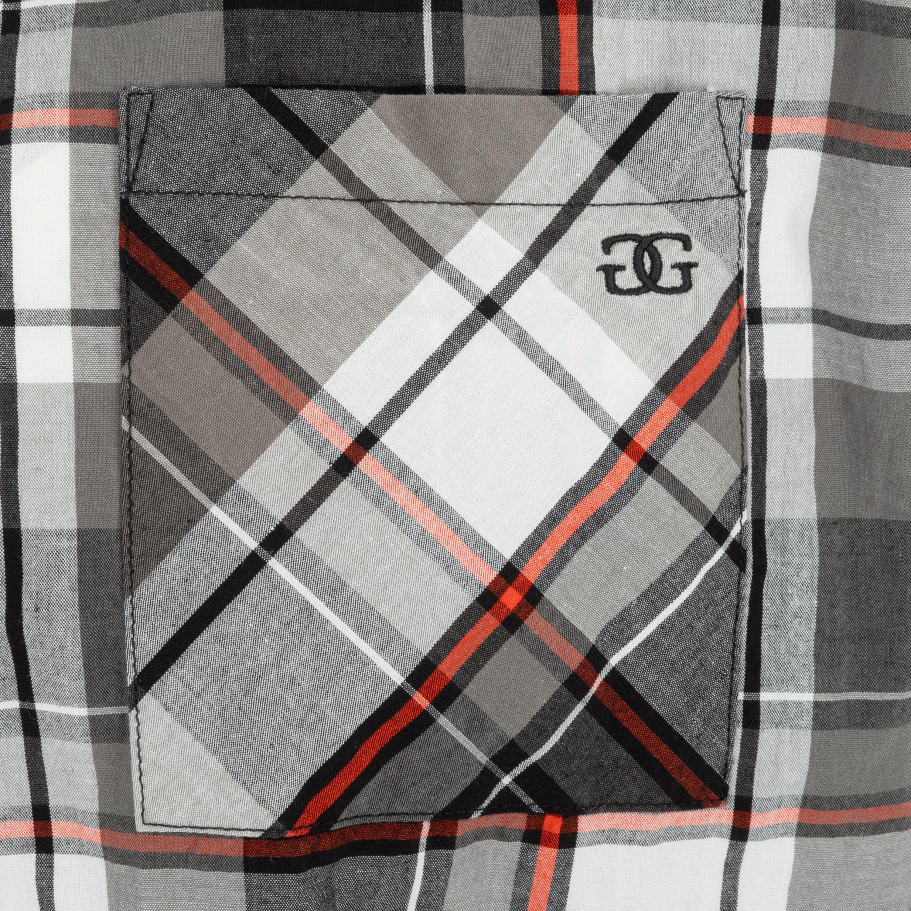 Black Check - Giorgio - Short Sleeve Check Shirt Mens - 4