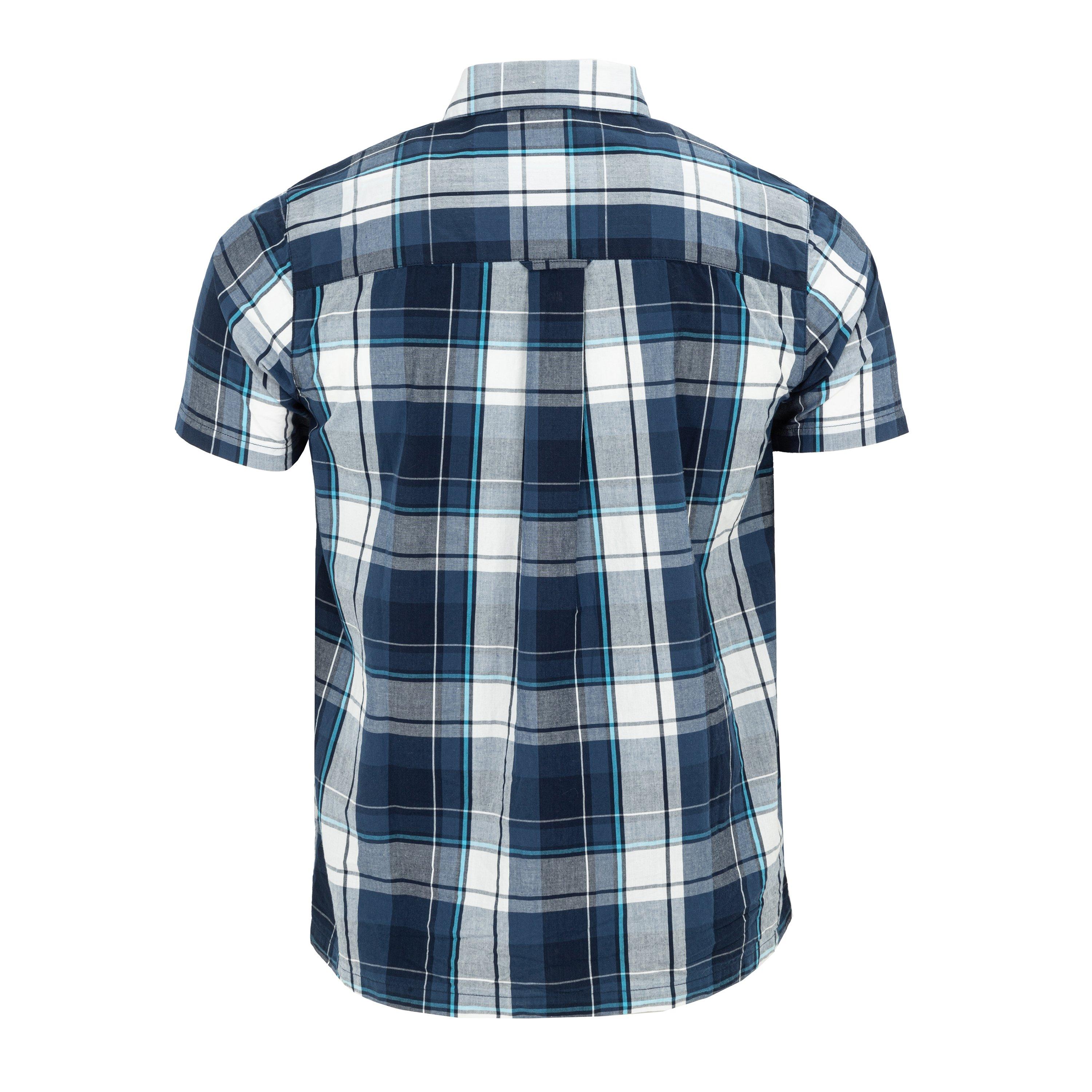 Marineblau Karo - Giorgio - Short Sleeve Check Shirt Mens - 2