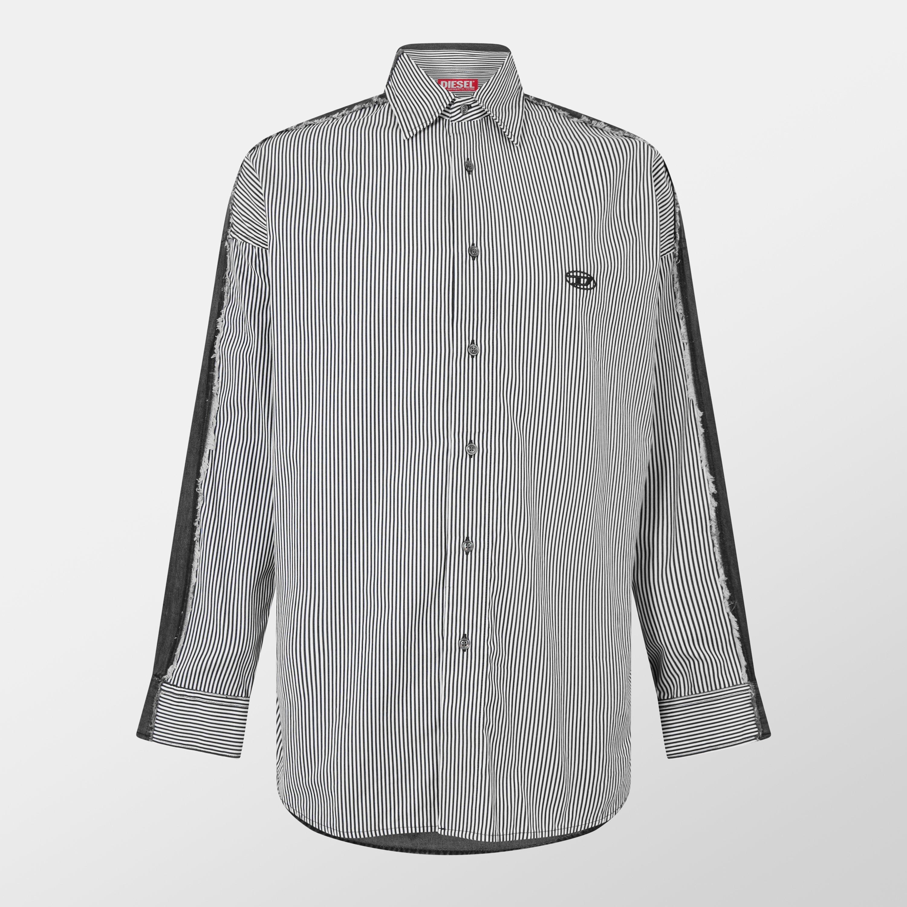 Diesel Men's Short-Sleeve Plain Shirt - Black Black - L (50)