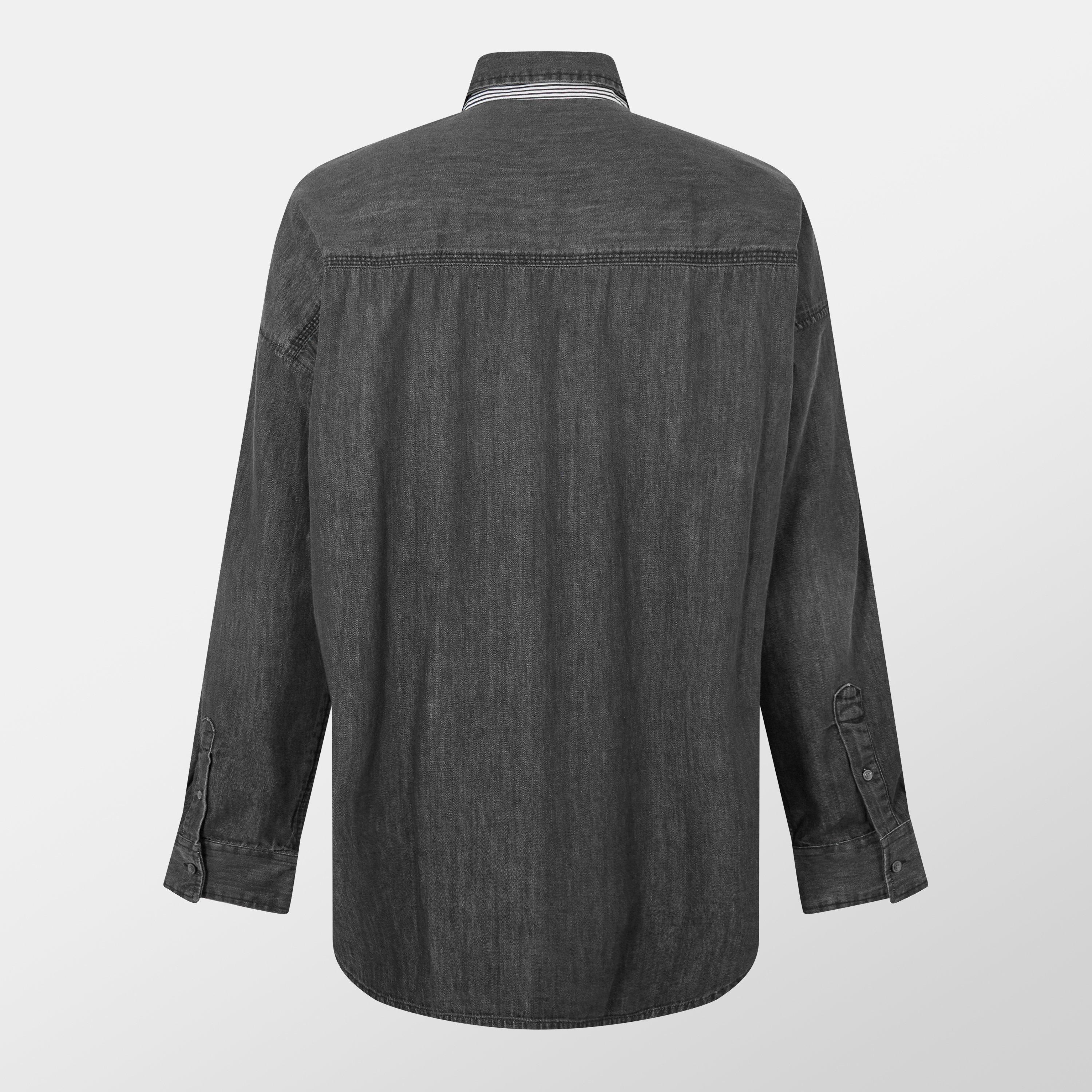 Black Black - Diesel - Men's Short-Sleeve Plain Shirt - 2