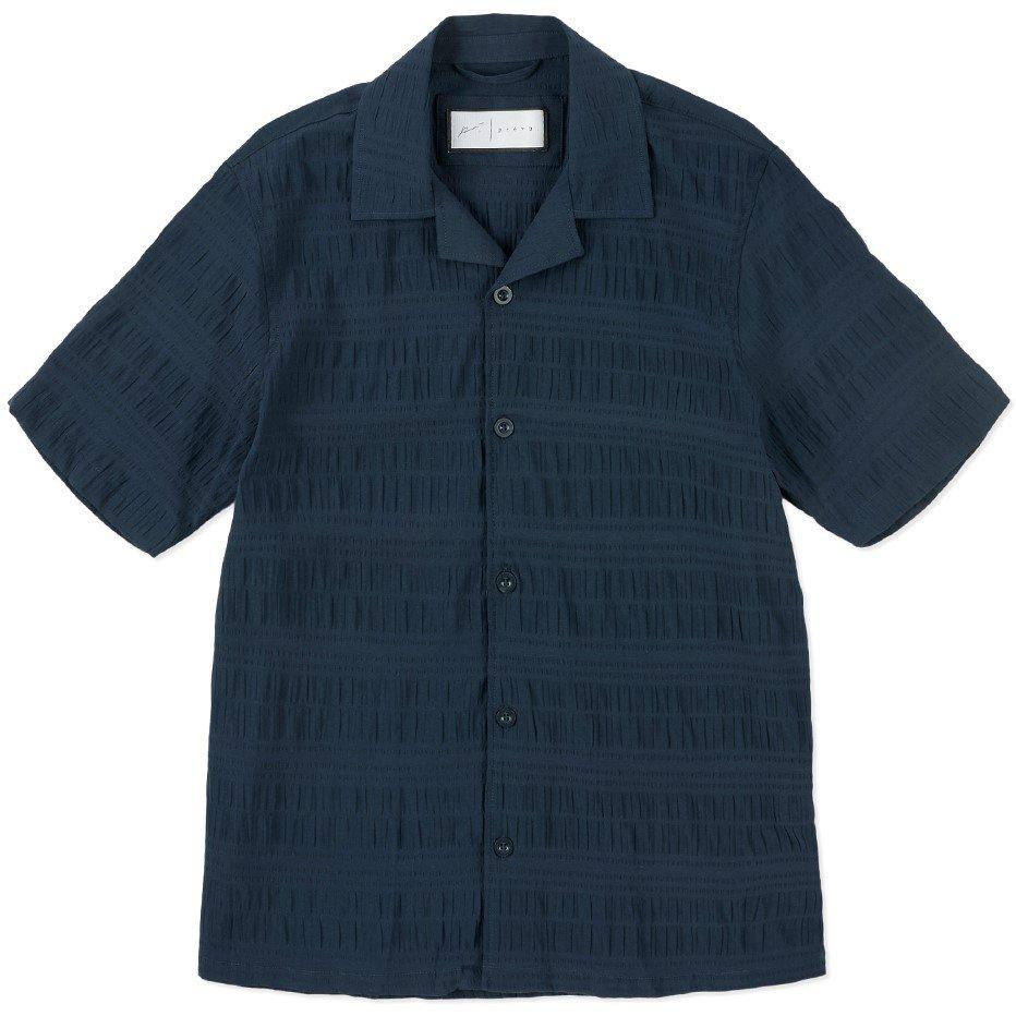 Dark Navy 002 - Prevu - Seersucker Beckerr Shirt - 1