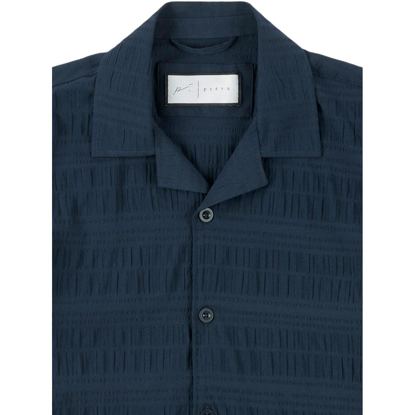 Dark Navy 002 - Prevu - Seersucker Beckerr Shirt - 3