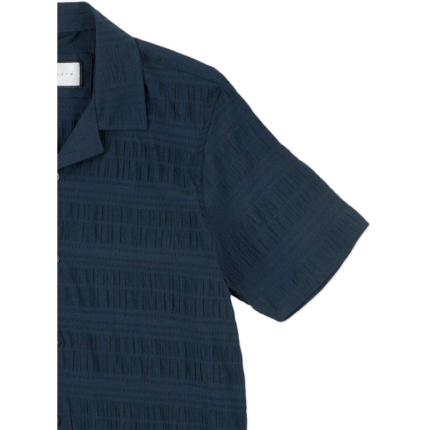 Dark Navy 002 - Prevu - Seersucker Beckerr Shirt - 4