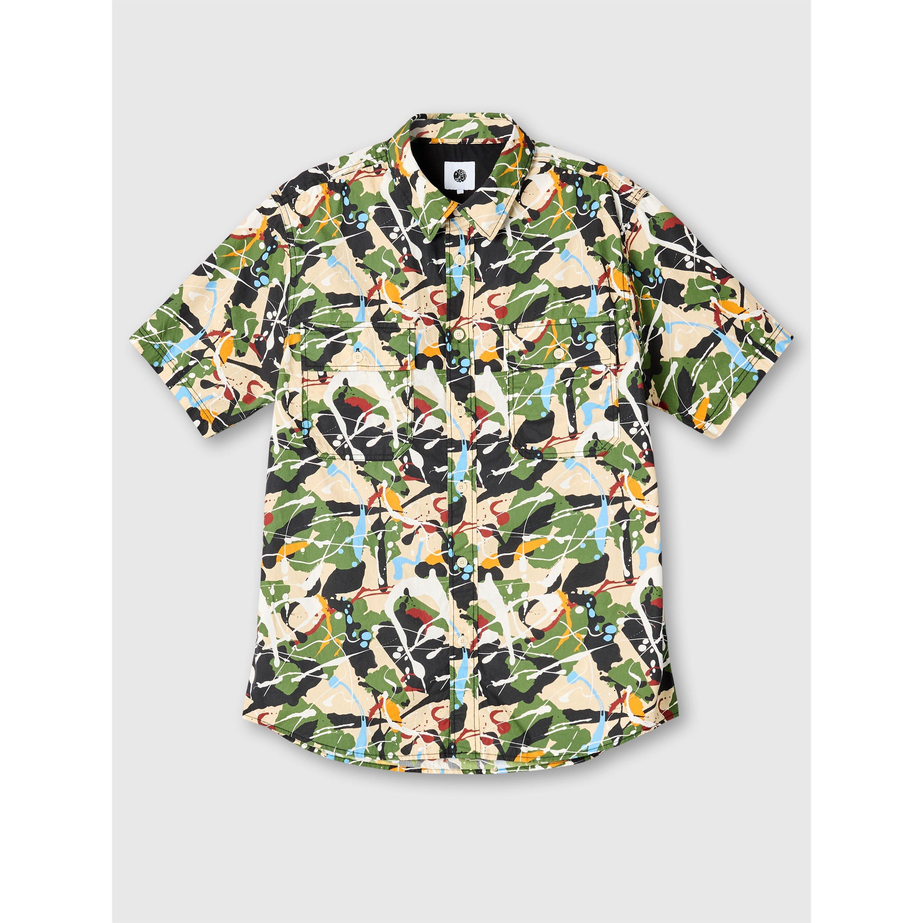 Multi - Pretty Green - Men's Short-Sleeve Plain Shirt - 1
