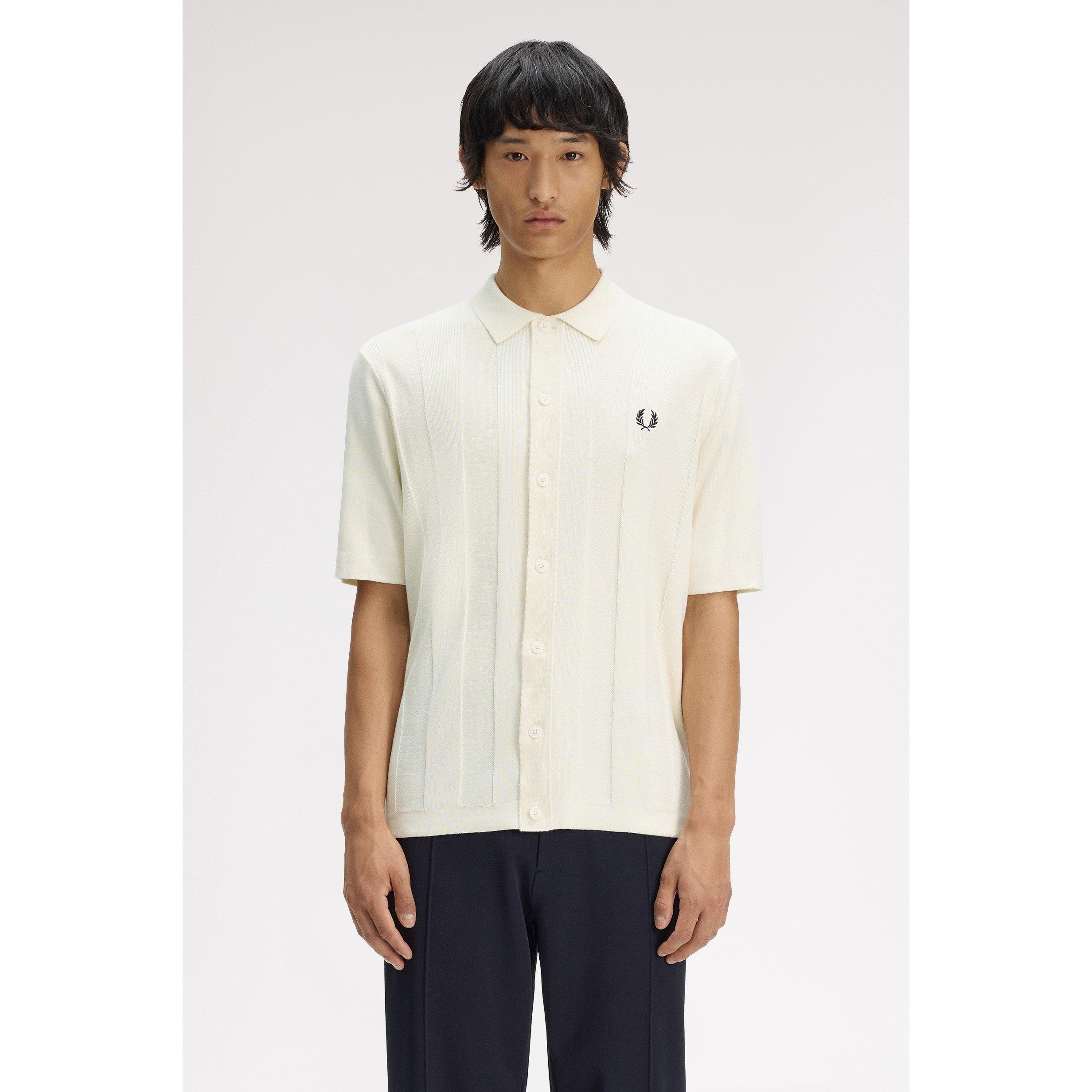 Ecru 560 - Fred Perry - Men's Patterned Short Sleeve Shirt - 3
