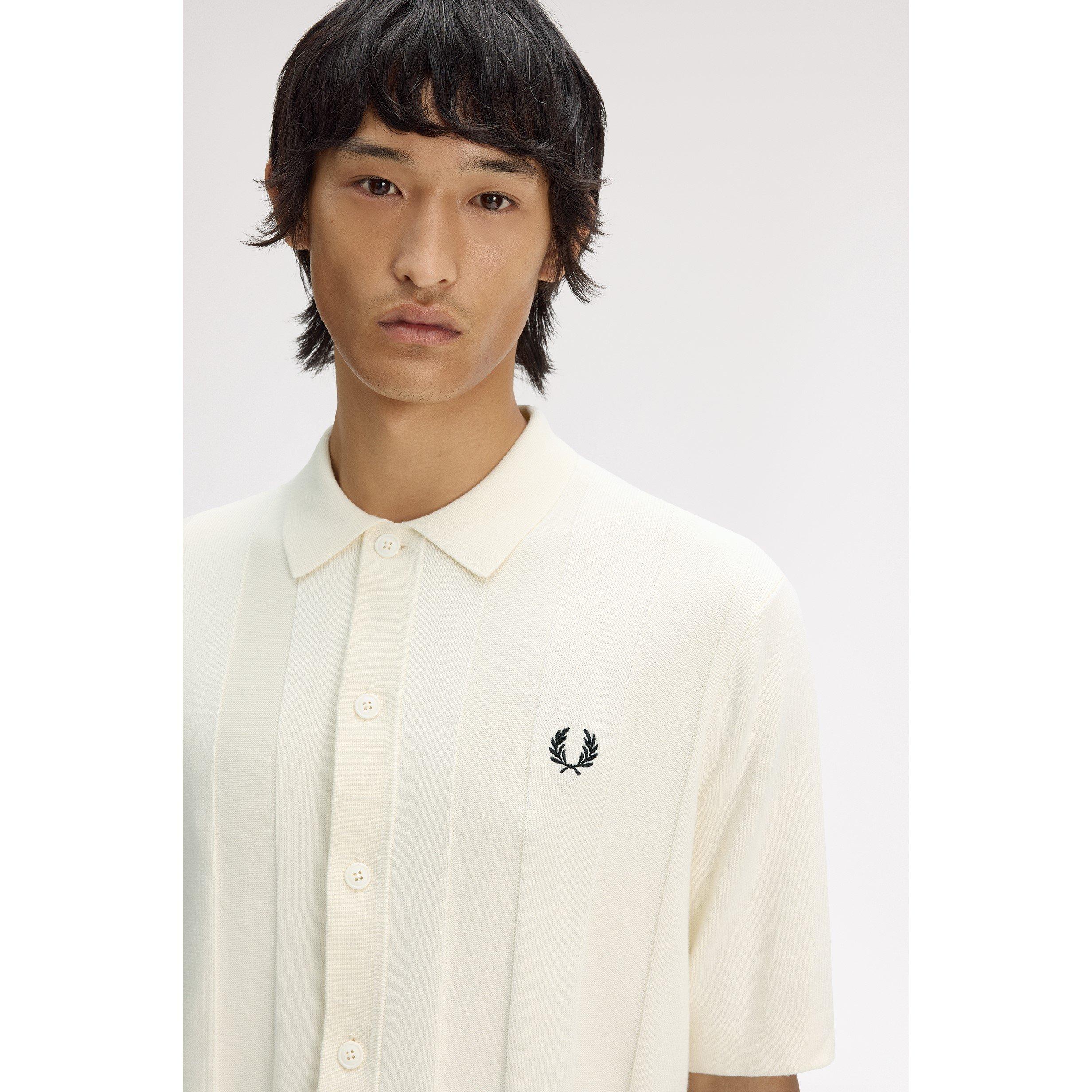 Ecru 560 - Fred Perry - Men's Patterned Short Sleeve Shirt - 5
