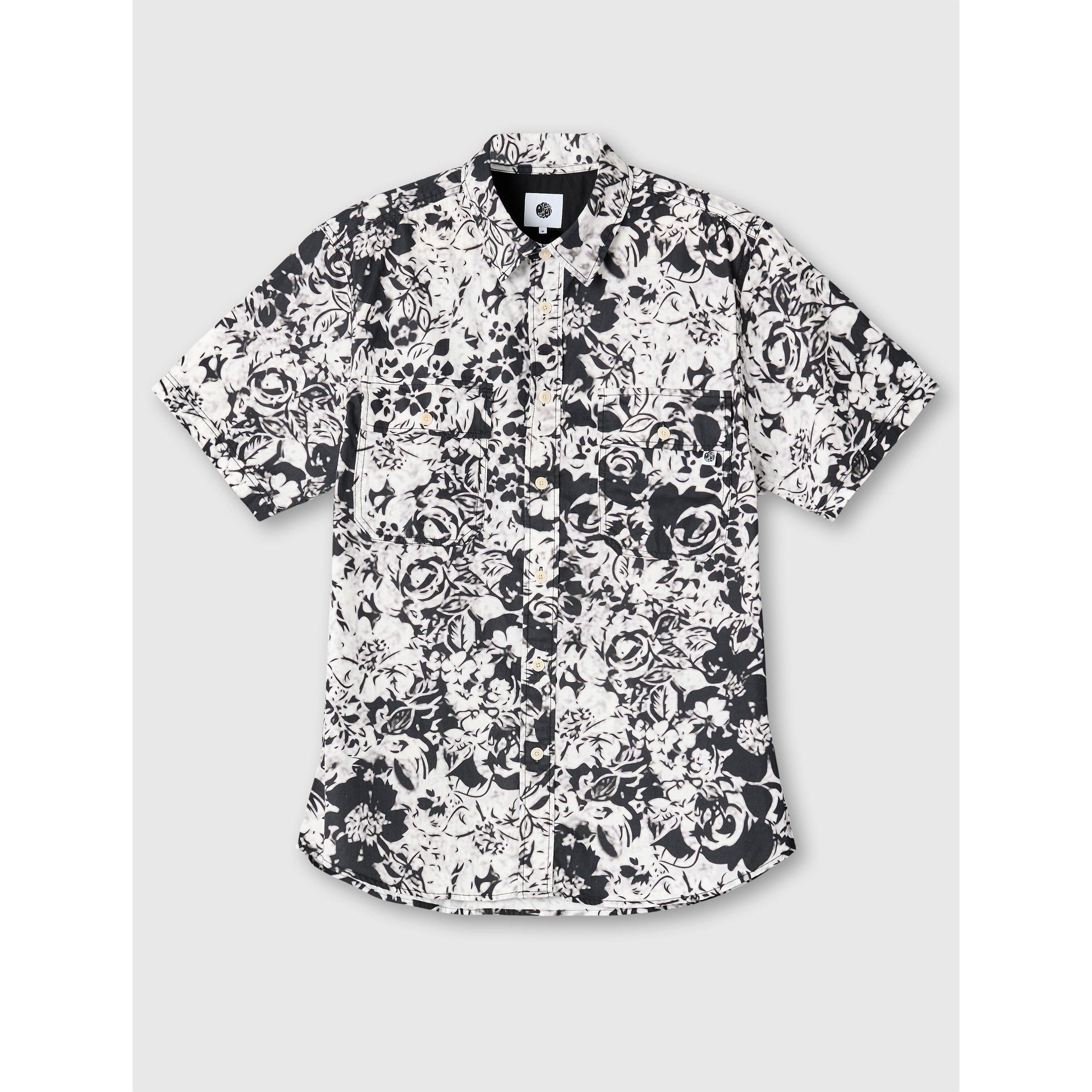 Black - Pretty Green - Men's Molineux Short-Sleeve Plain Shirt - 1