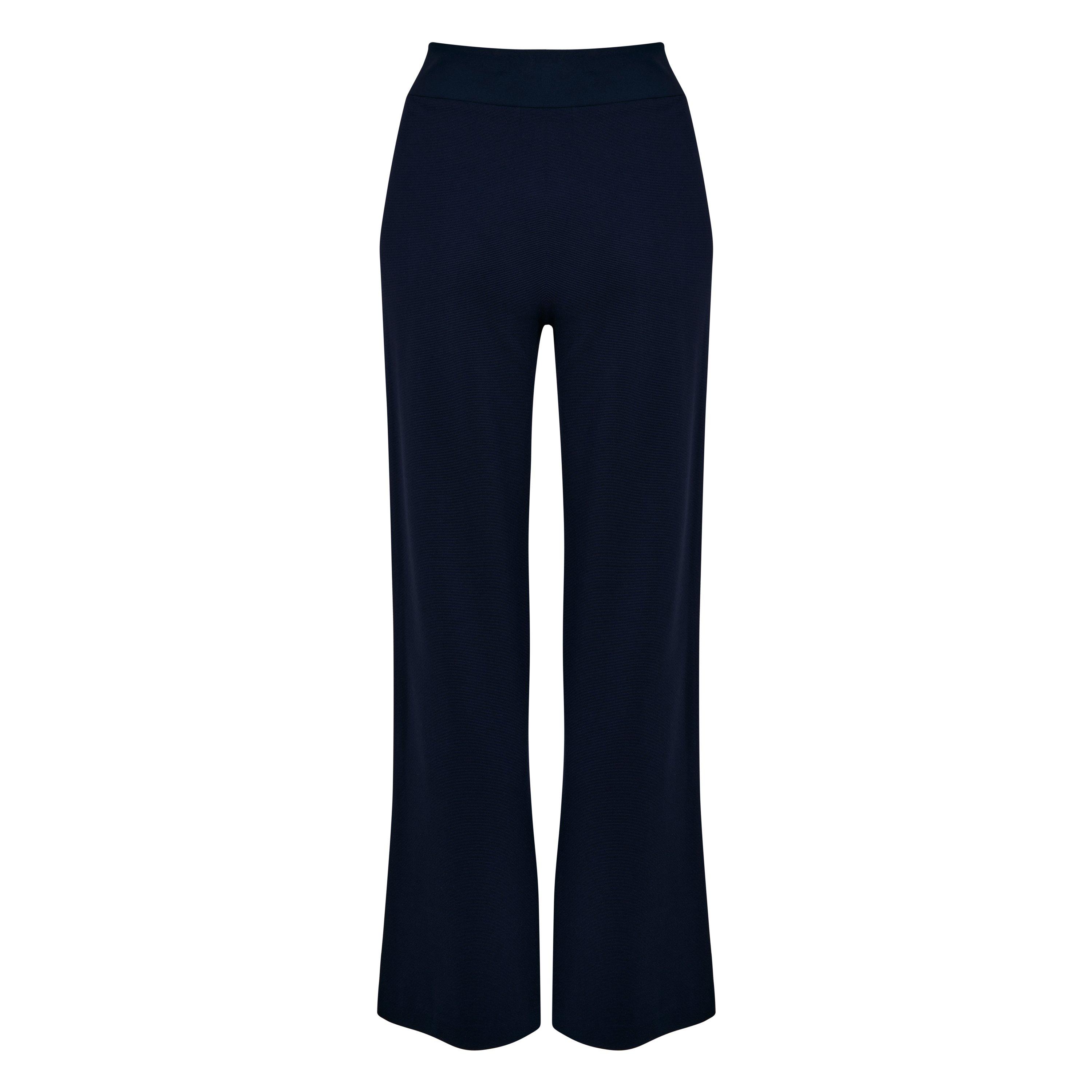 Navy - Emporio Armani - Women's Straight Leg Trouser - 2