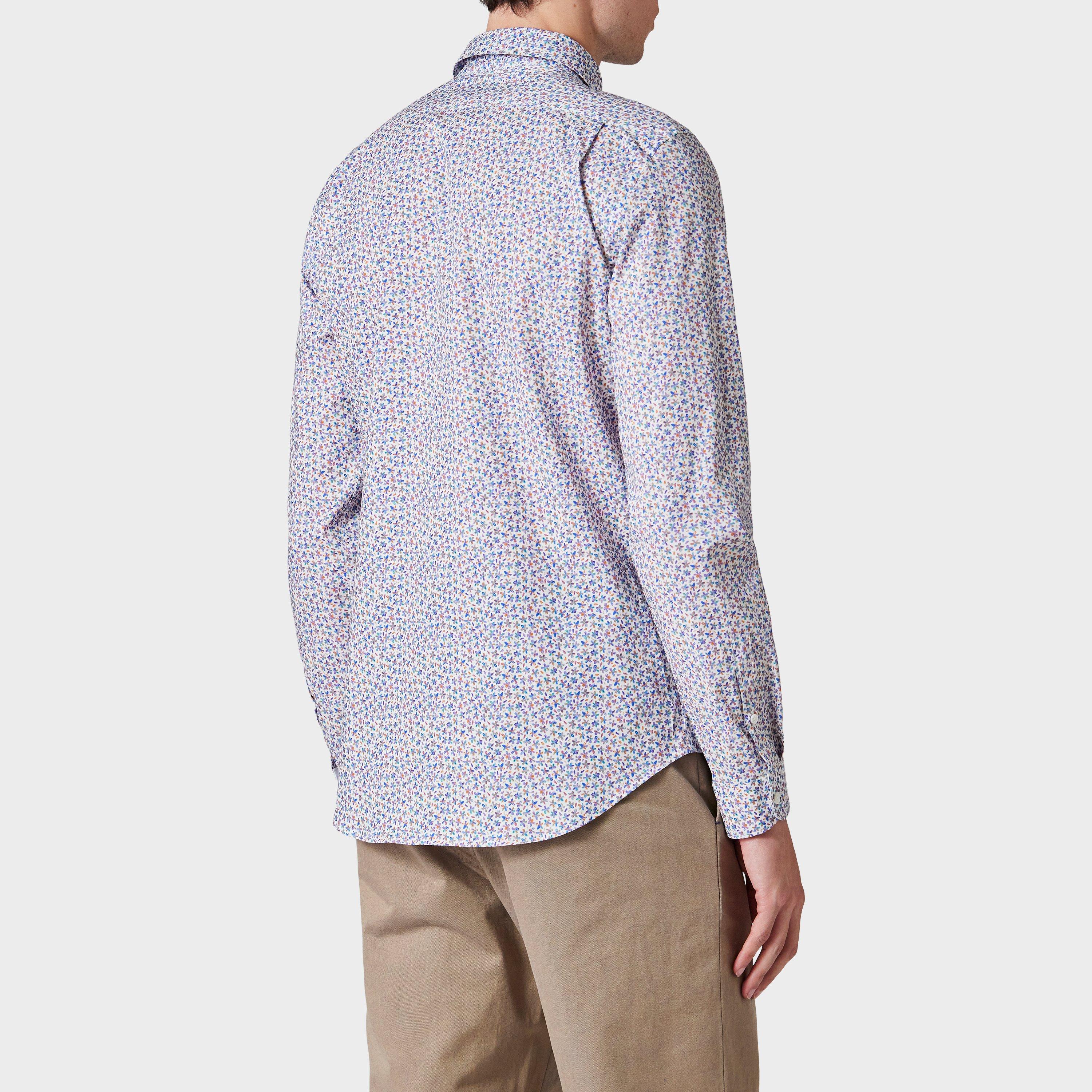 White 01 - PS Paul Smith - PS Floral LS Shirt Sn54 - 3