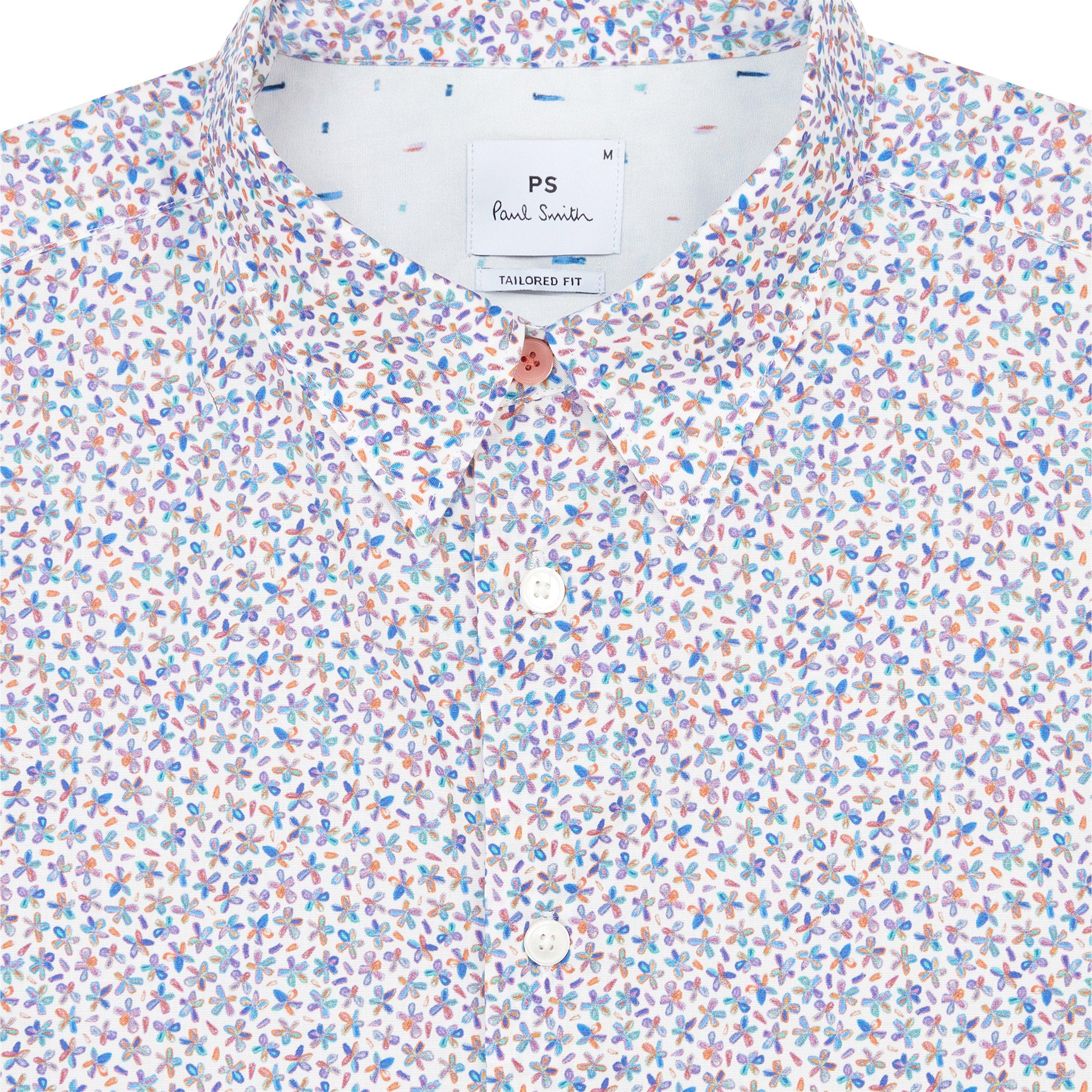 White 01 - PS Paul Smith - PS Floral LS Shirt Sn54 - 5